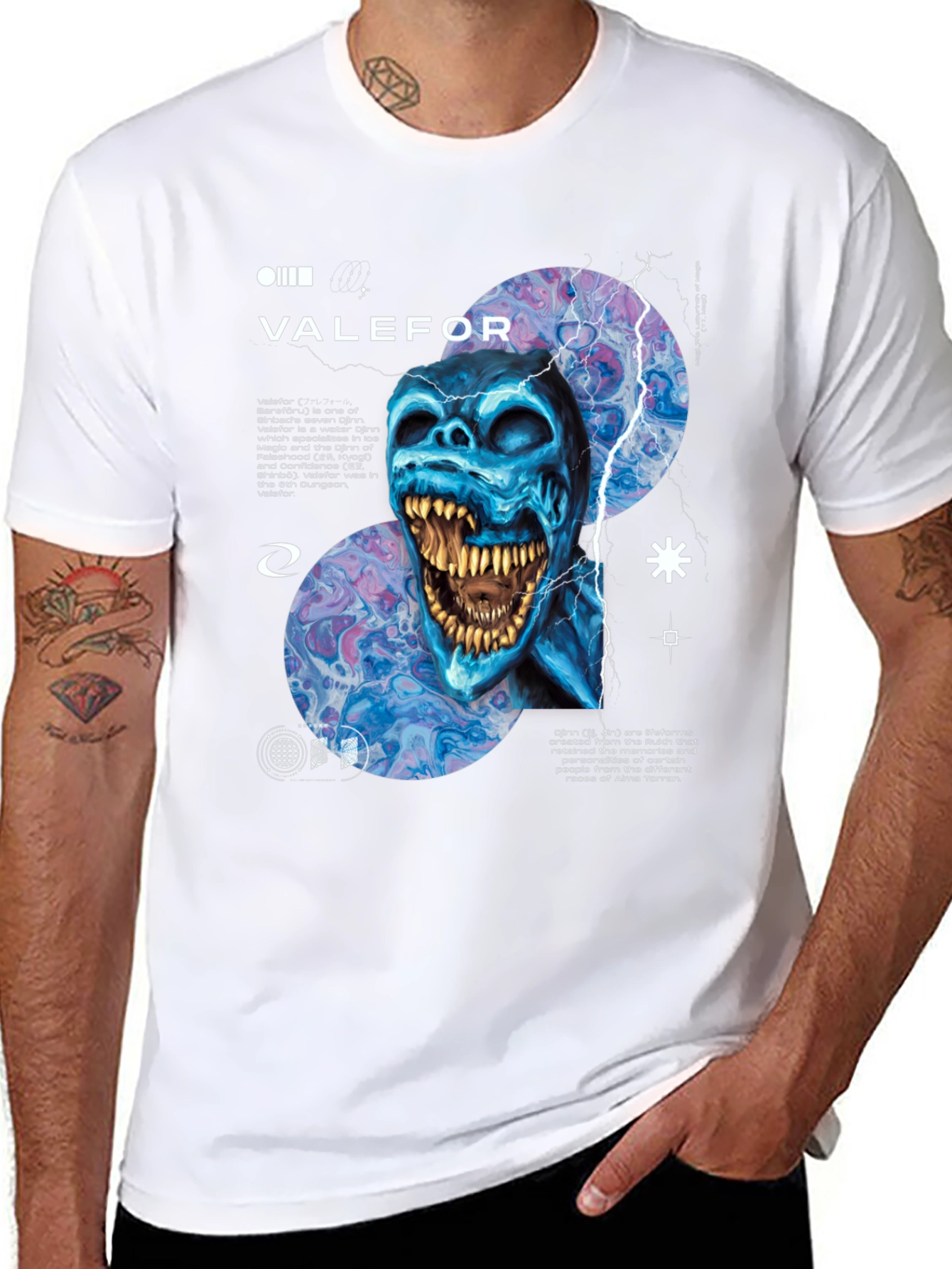 Valefor Graphic Tee - Water Djinn Design