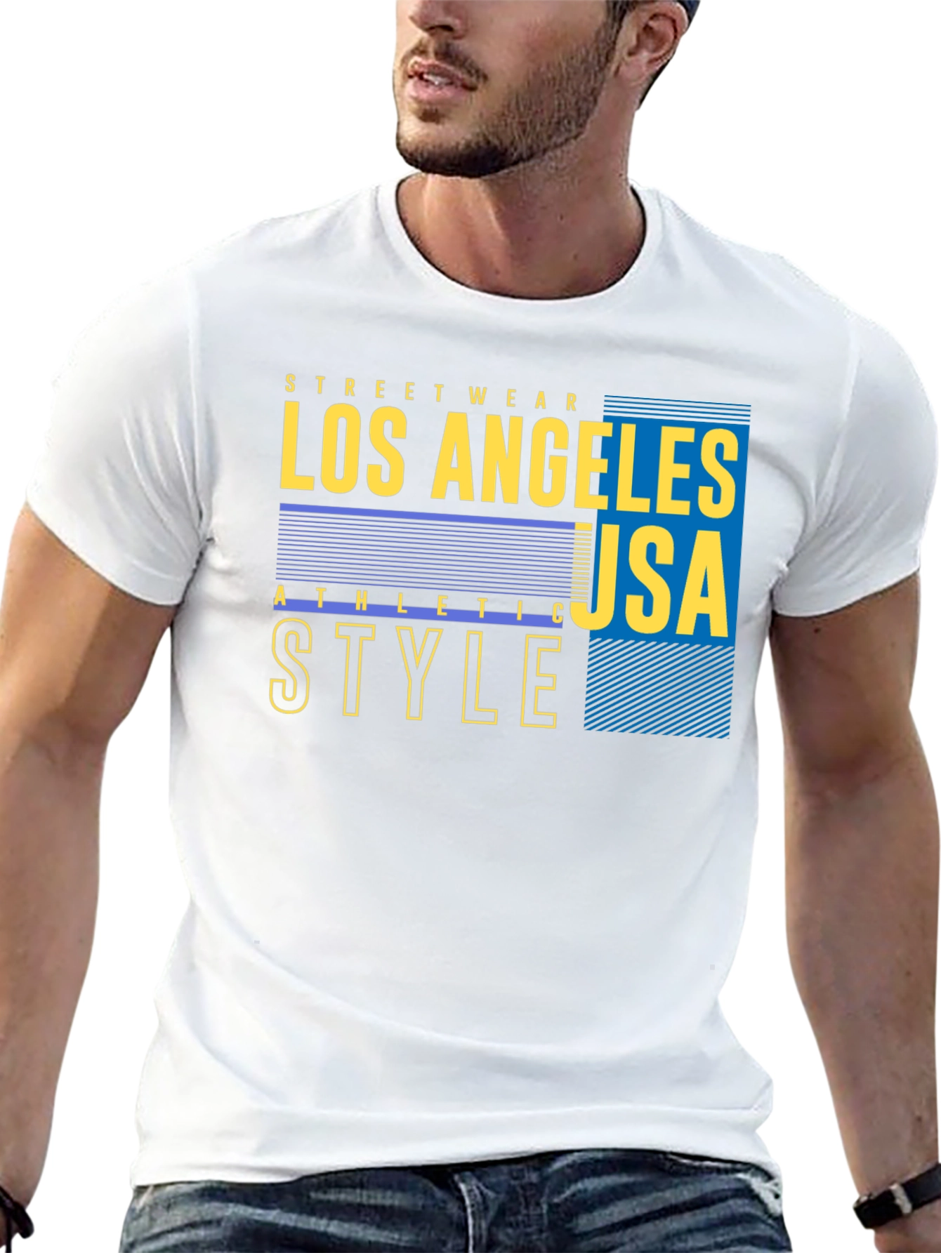 Los Angeles USA Athletic Style Graphic Tee