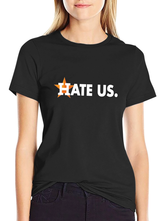 Hate Us Black Graphic T-Shirt