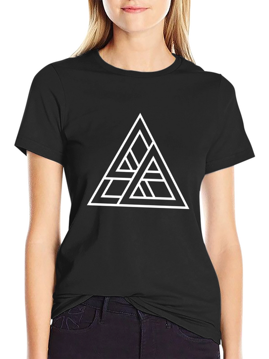 Geometric Triangle Black T-Shirt - Modern Style