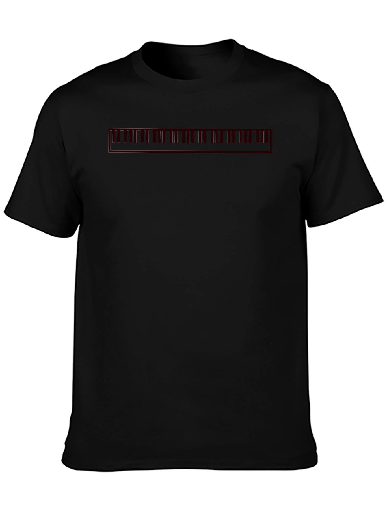 Piano Keys Graphic Black T-Shirt