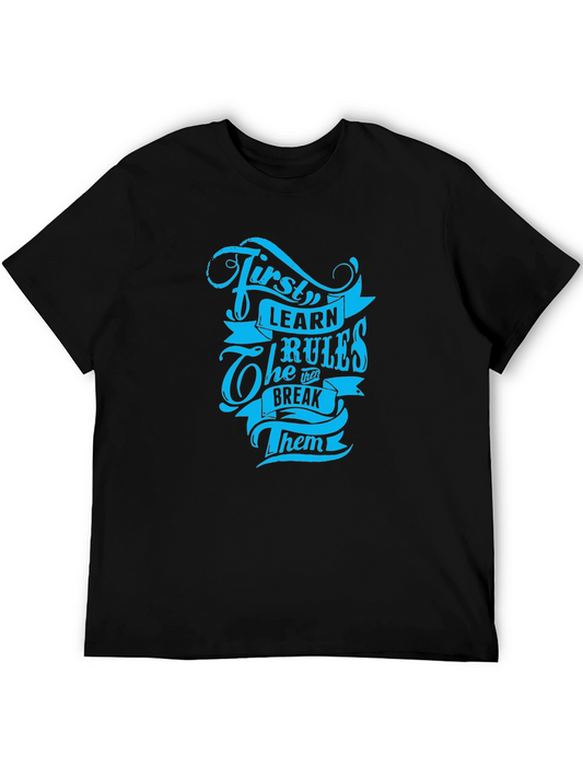First Learn the Rules Graphic Tee - Black