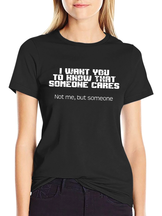 Funny Someone Cares Black Graphic Tee
