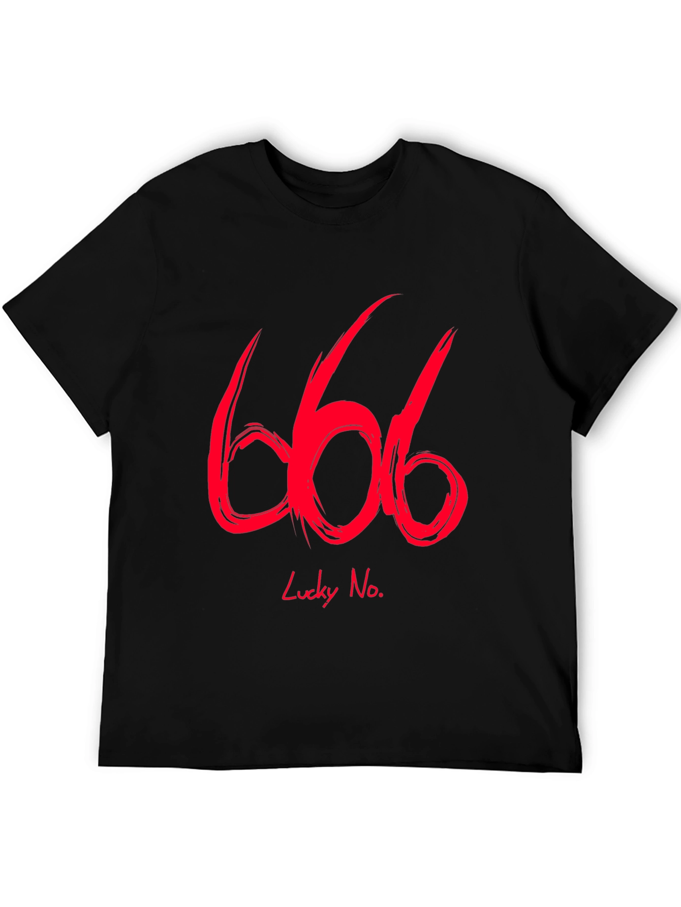 Lucky No. 666 Graphic Tee - Black