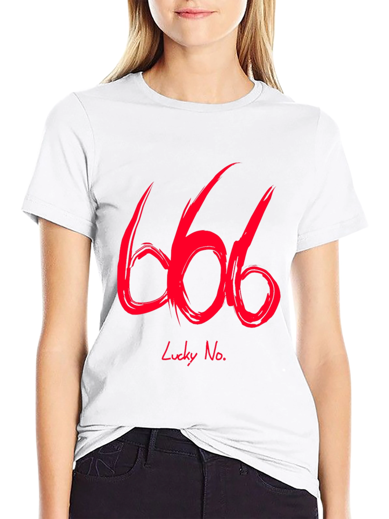 Lucky No. 666 Graphic Tee - Black