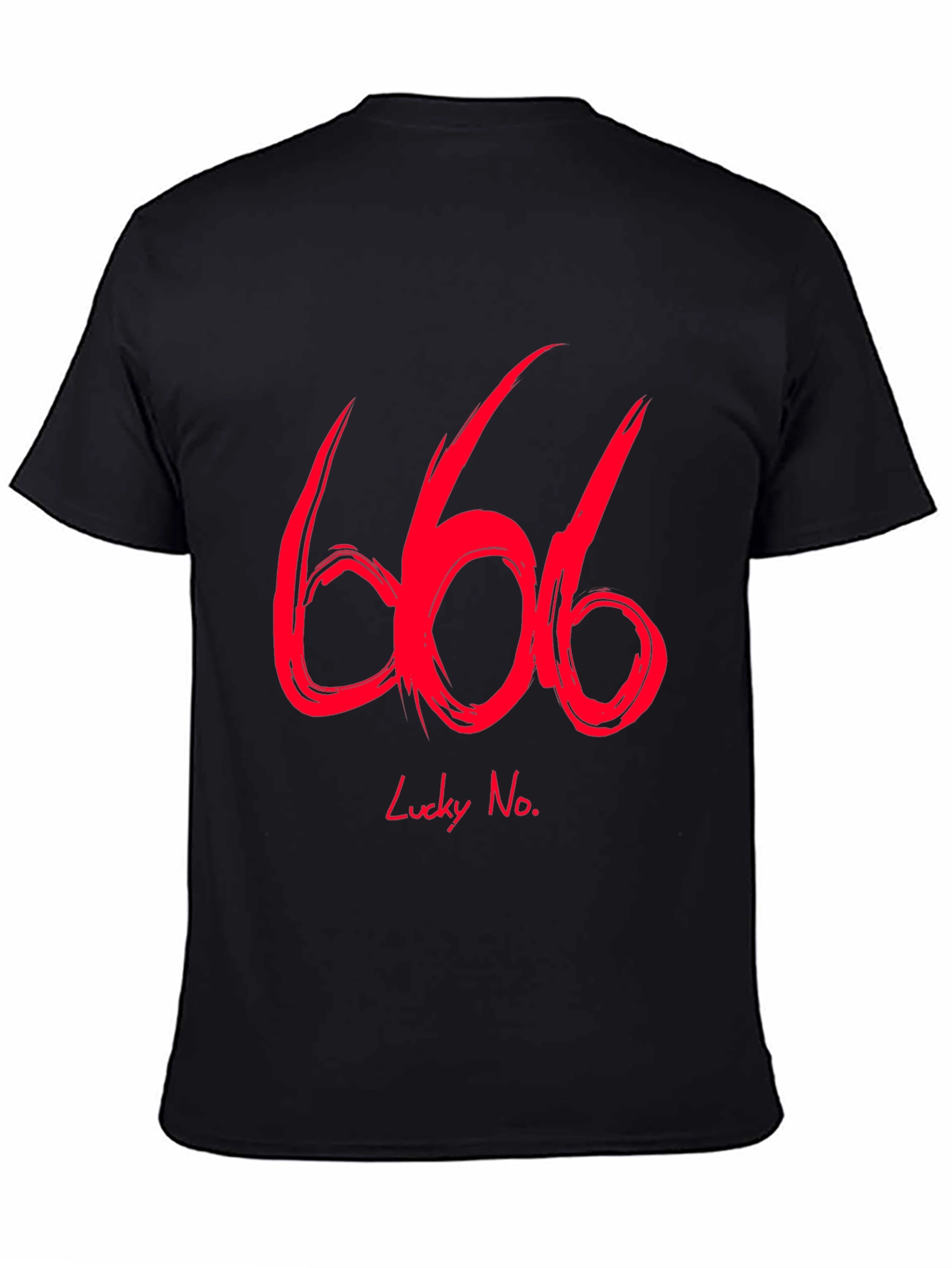Lucky No. 666 Graphic Tee - Black