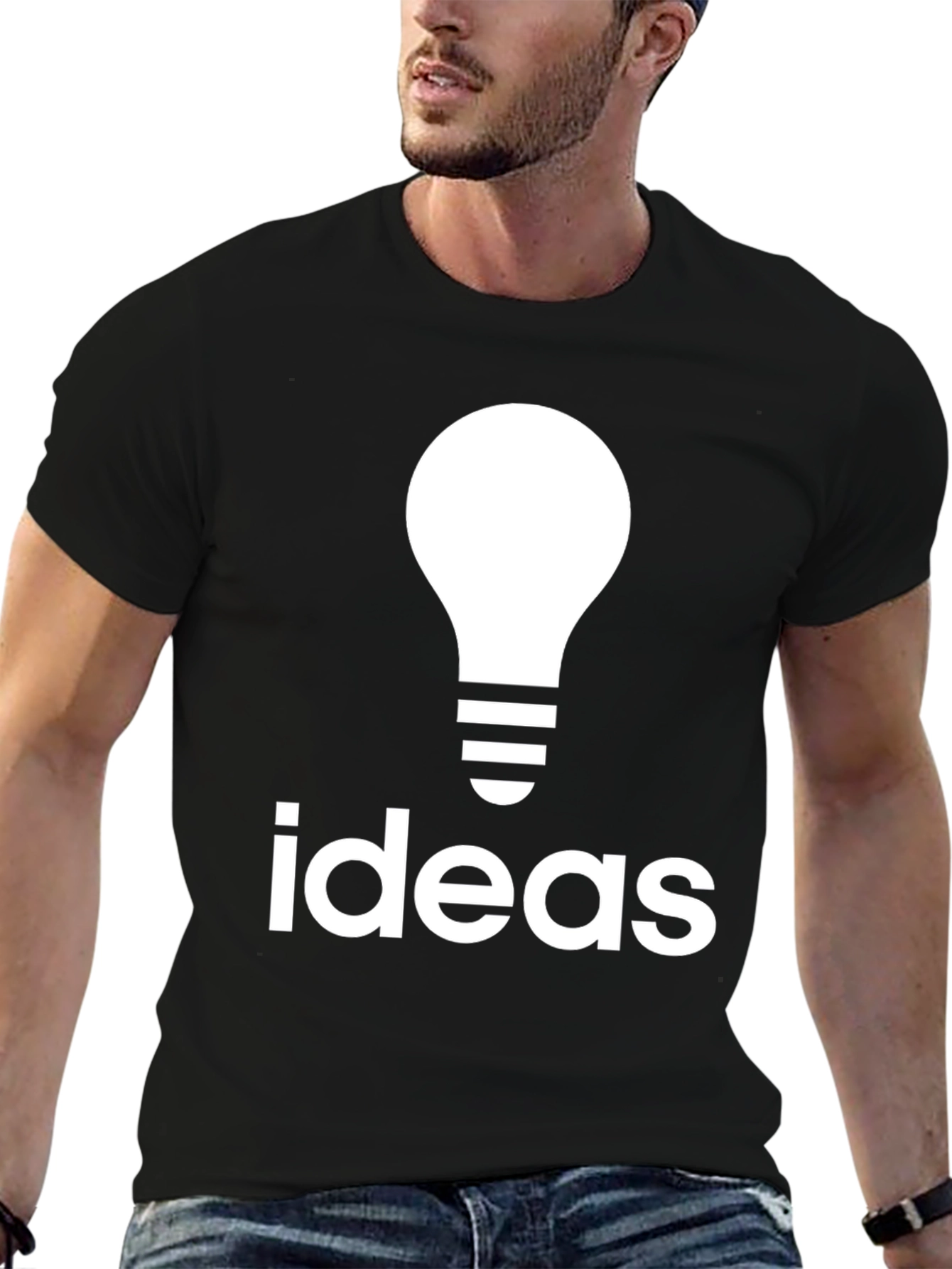 Ideas Lightbulb Graphic Tee - Think Different!