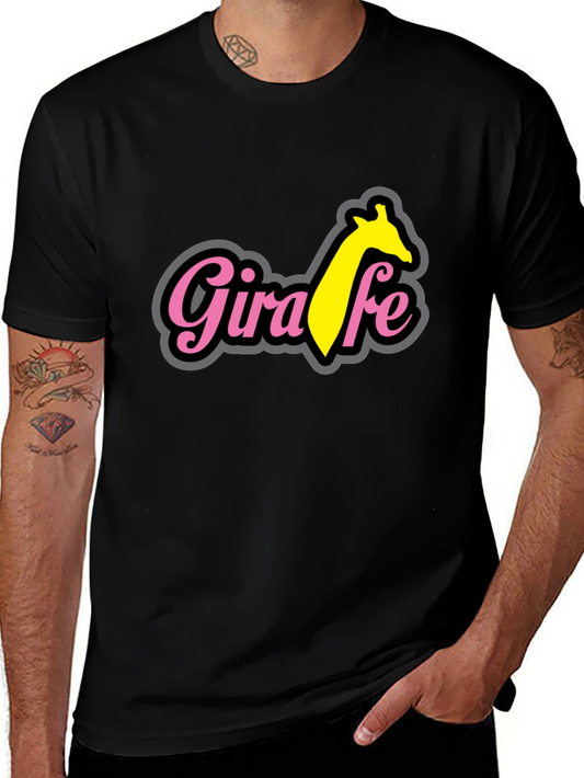 Giraffe T-Shirt - Black Cotton Blend Tee