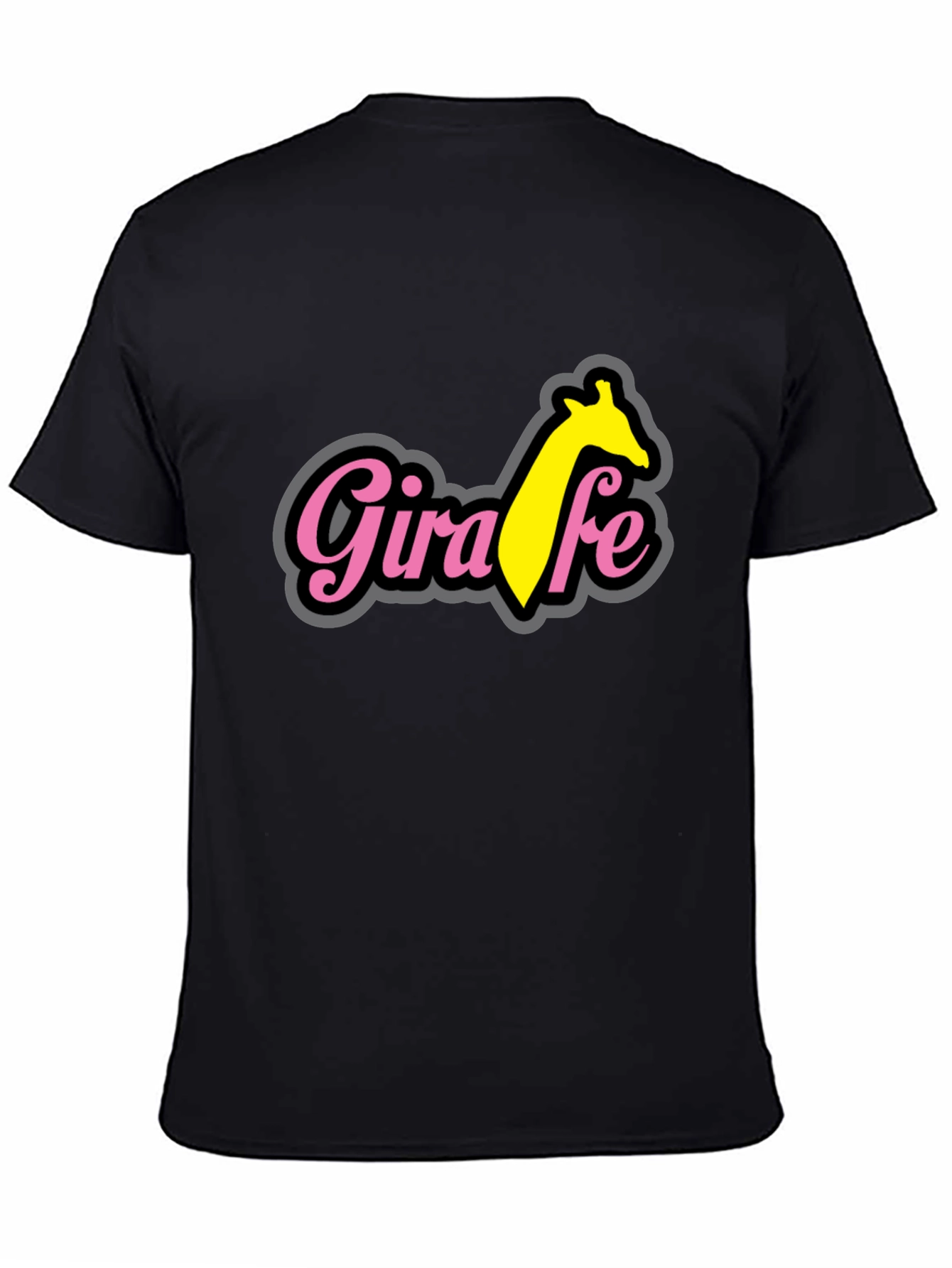 Giraffe T-Shirt - Black Cotton Blend Tee