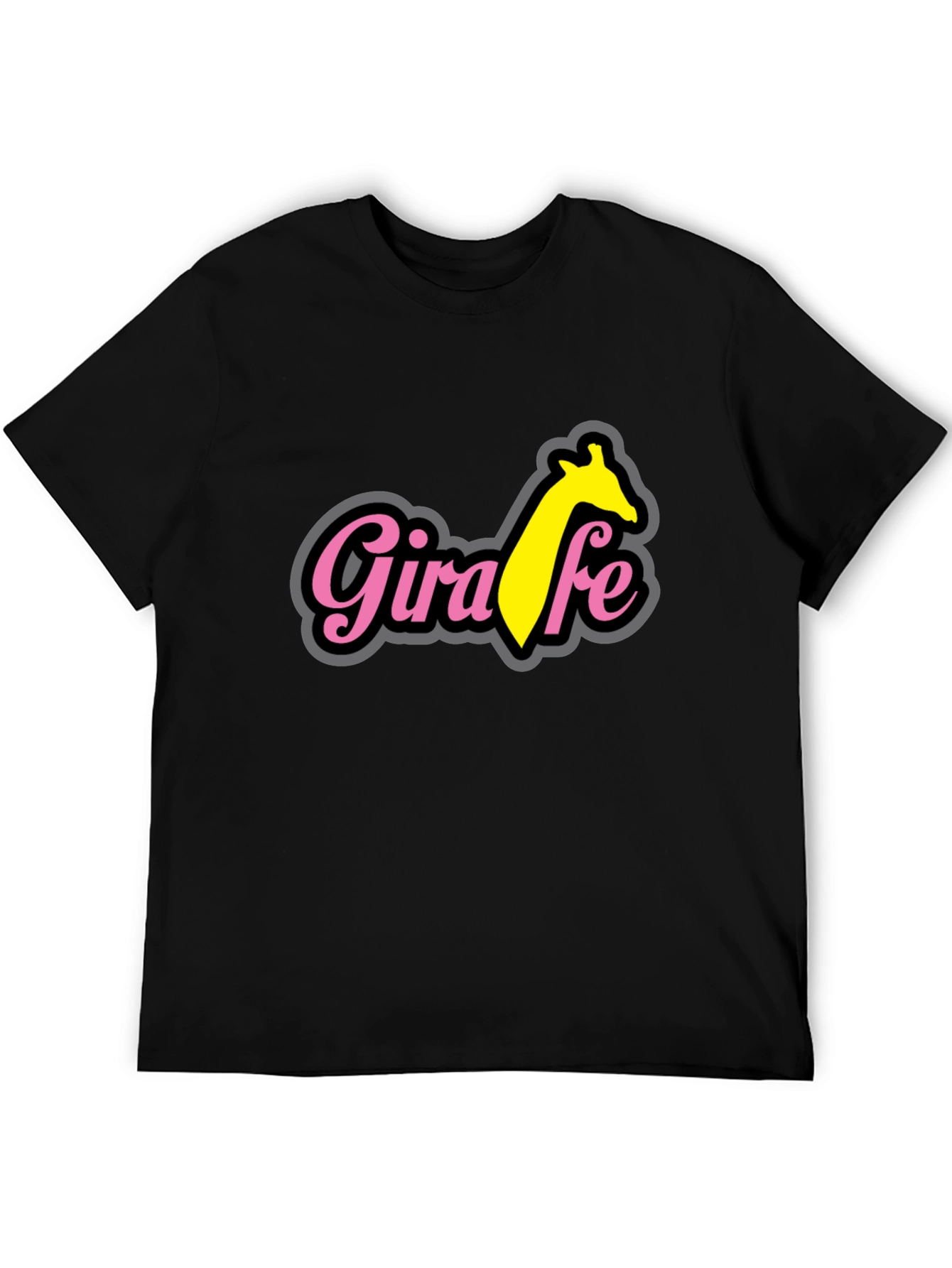 Giraffe T-Shirt - Black Cotton Blend Tee