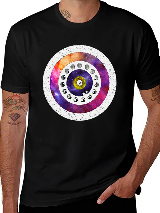 Cosmic Eye Moon Phase T-Shirt - Unique Design