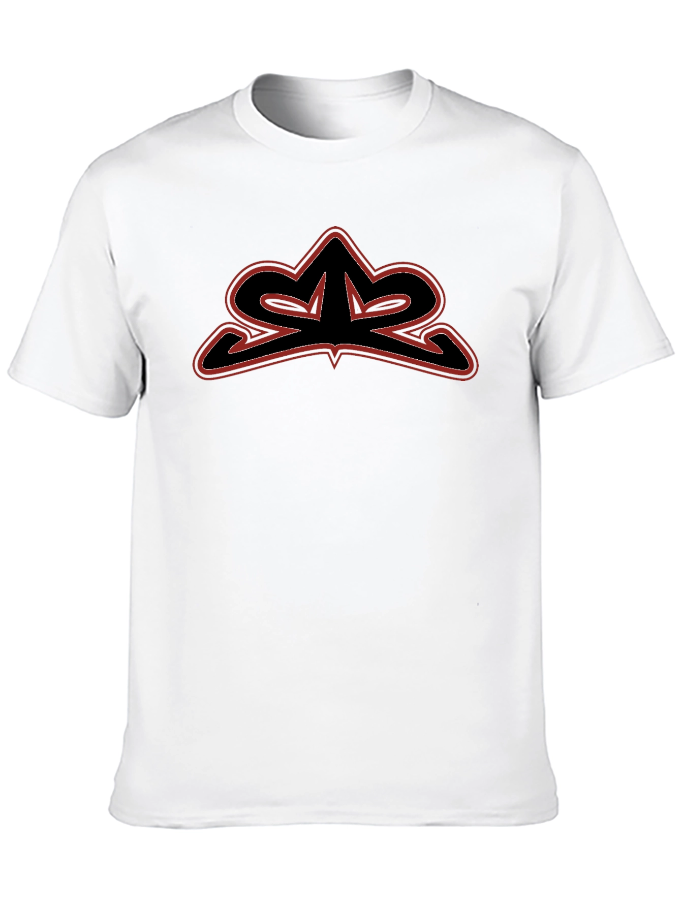 Mens Black Graphic Tee - Edgy Logo Design