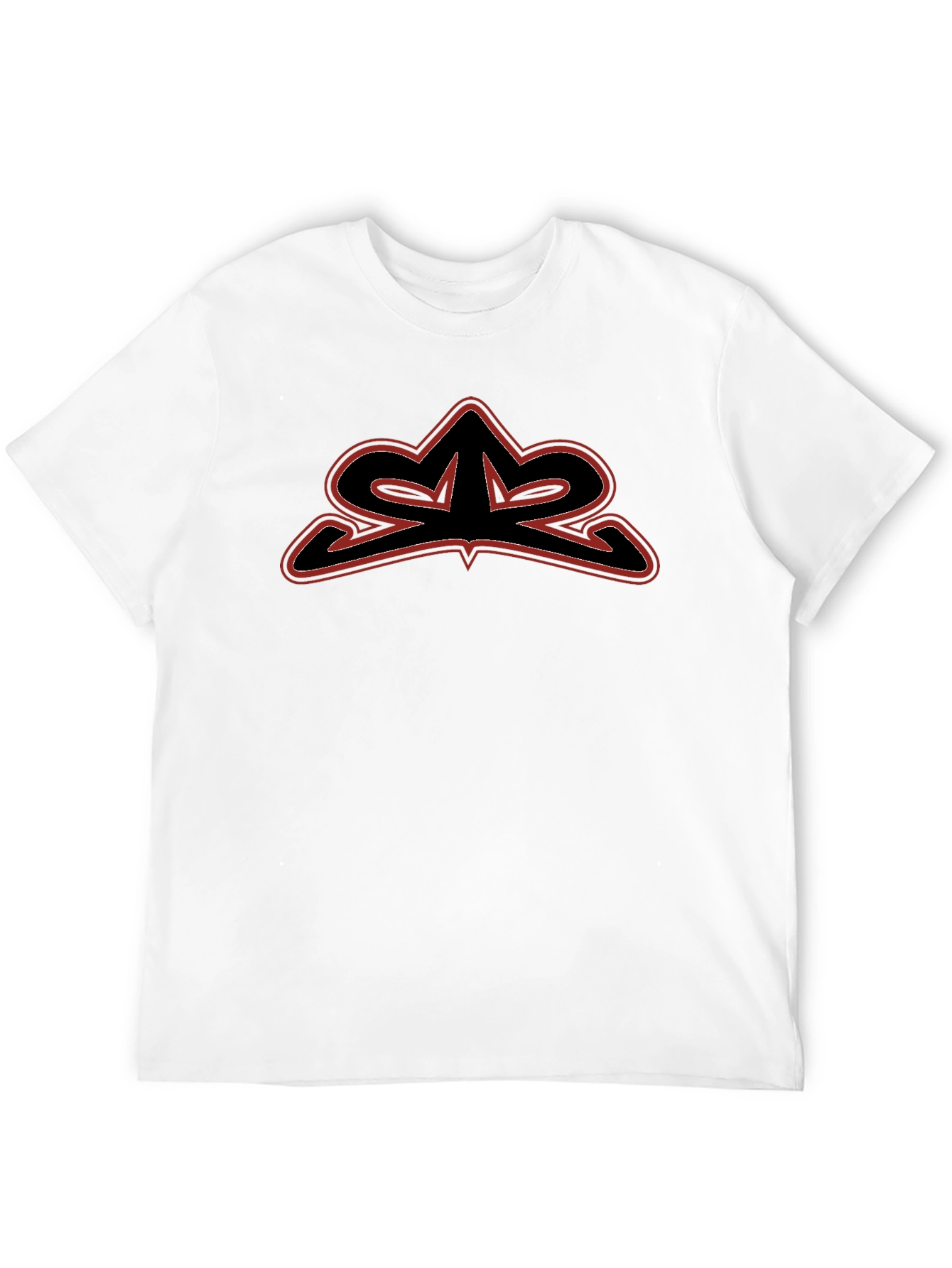 Mens Black Graphic Tee - Edgy Logo Design