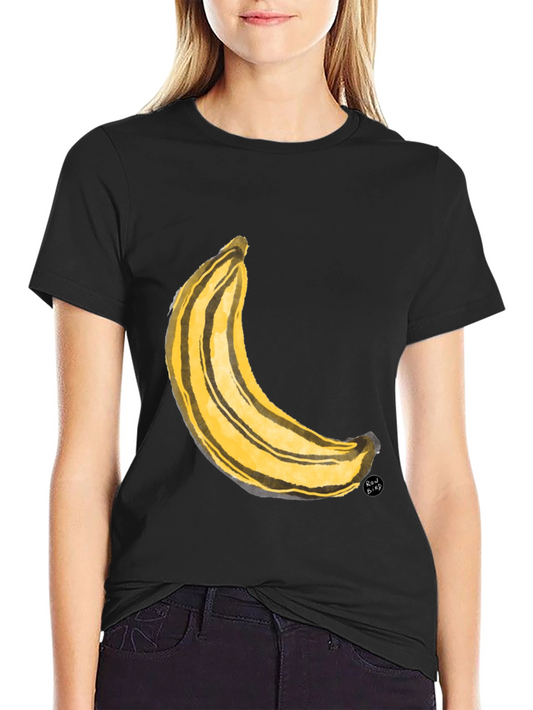 Banana Art Graphic Tee - Black Unisex T-Shirt