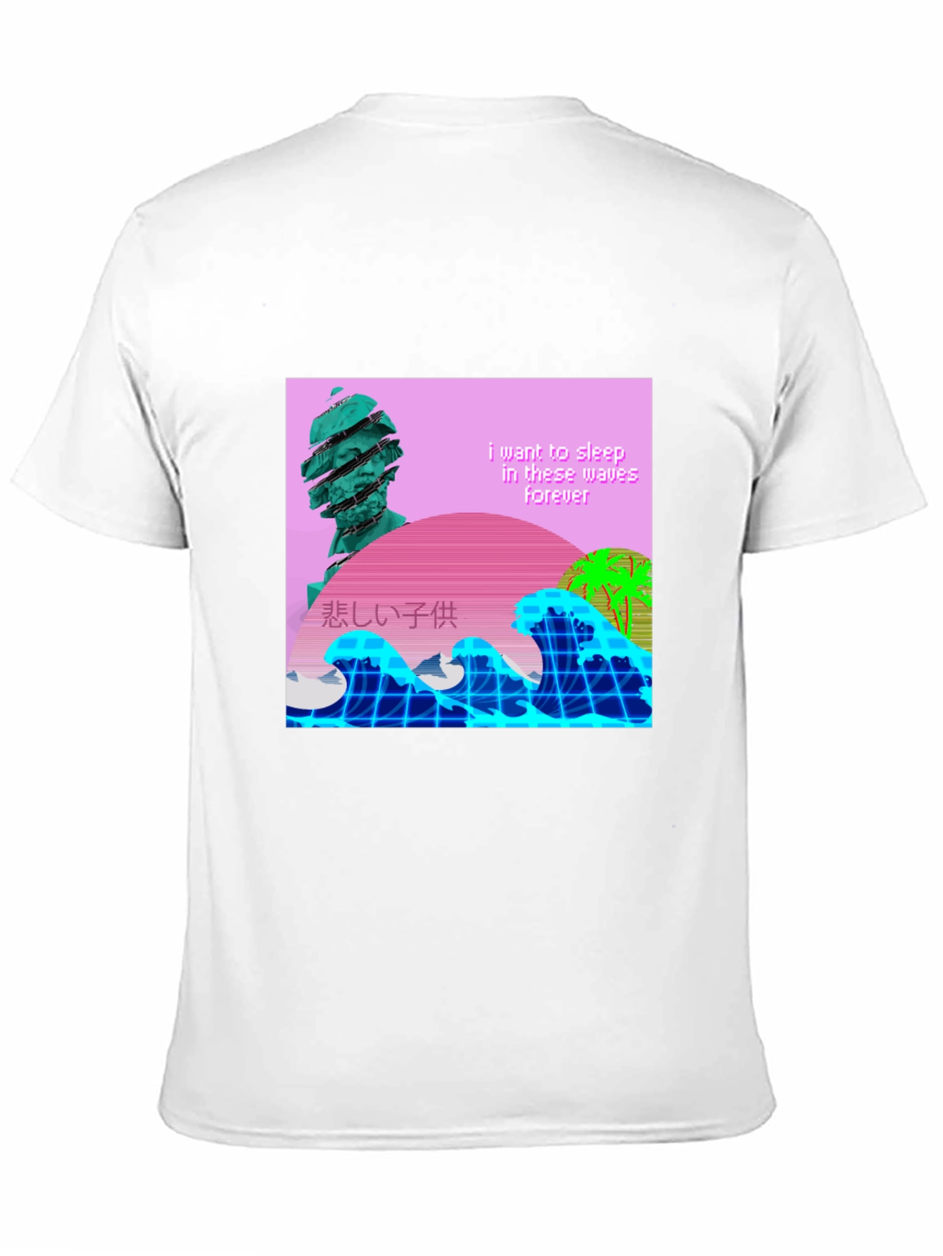 Vaporwave Aesthetic T-Shirt - Sleep in Waves