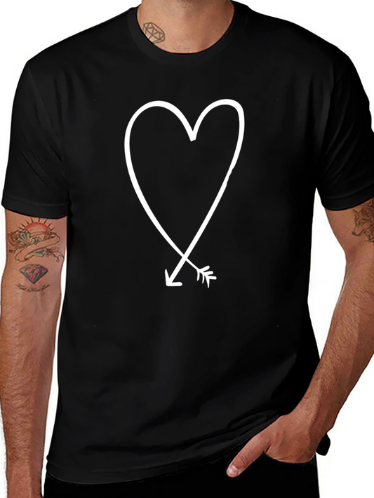 Heart and Arrow Graphic Tee - Black