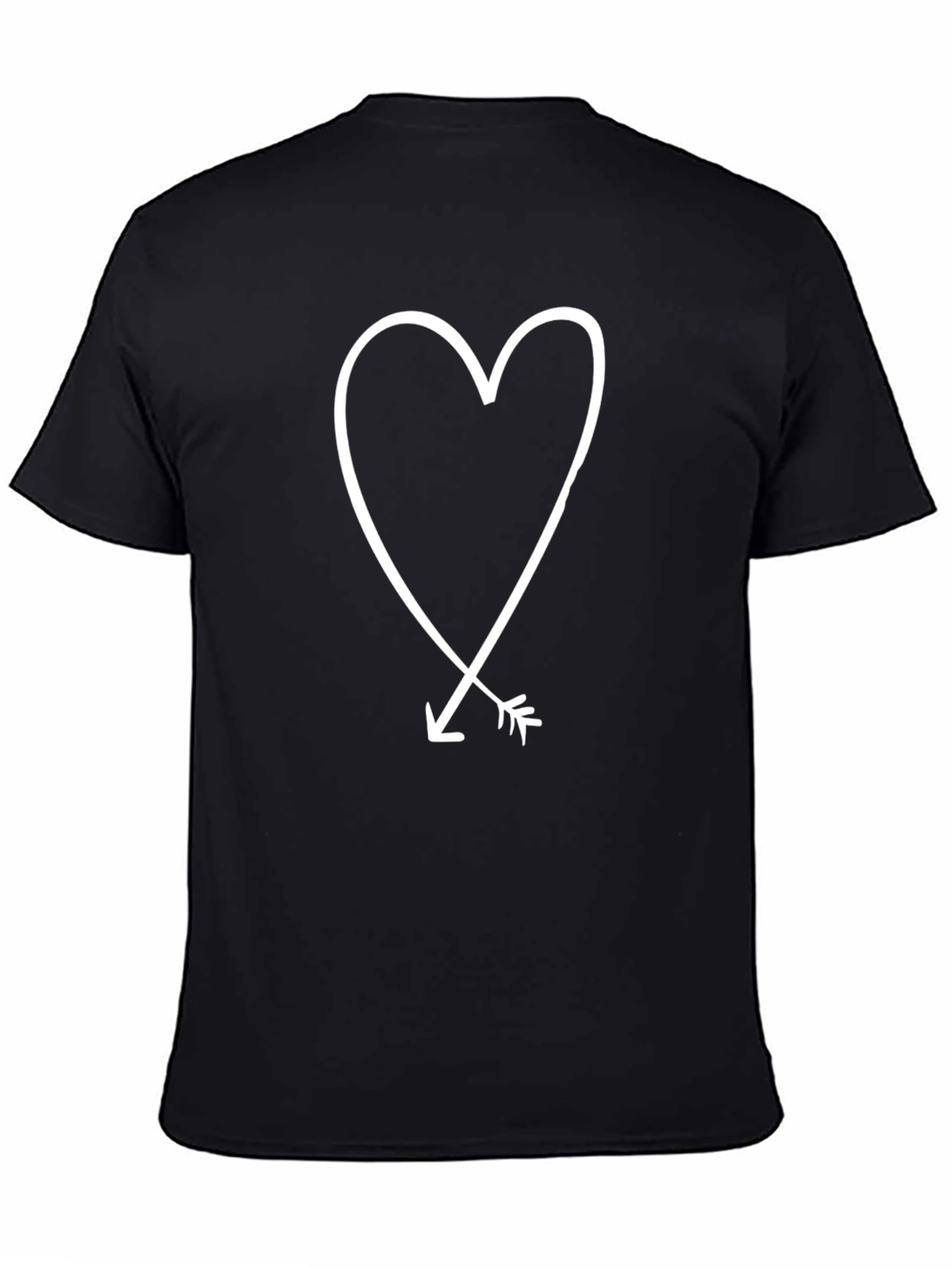 Heart and Arrow Graphic Tee - Black