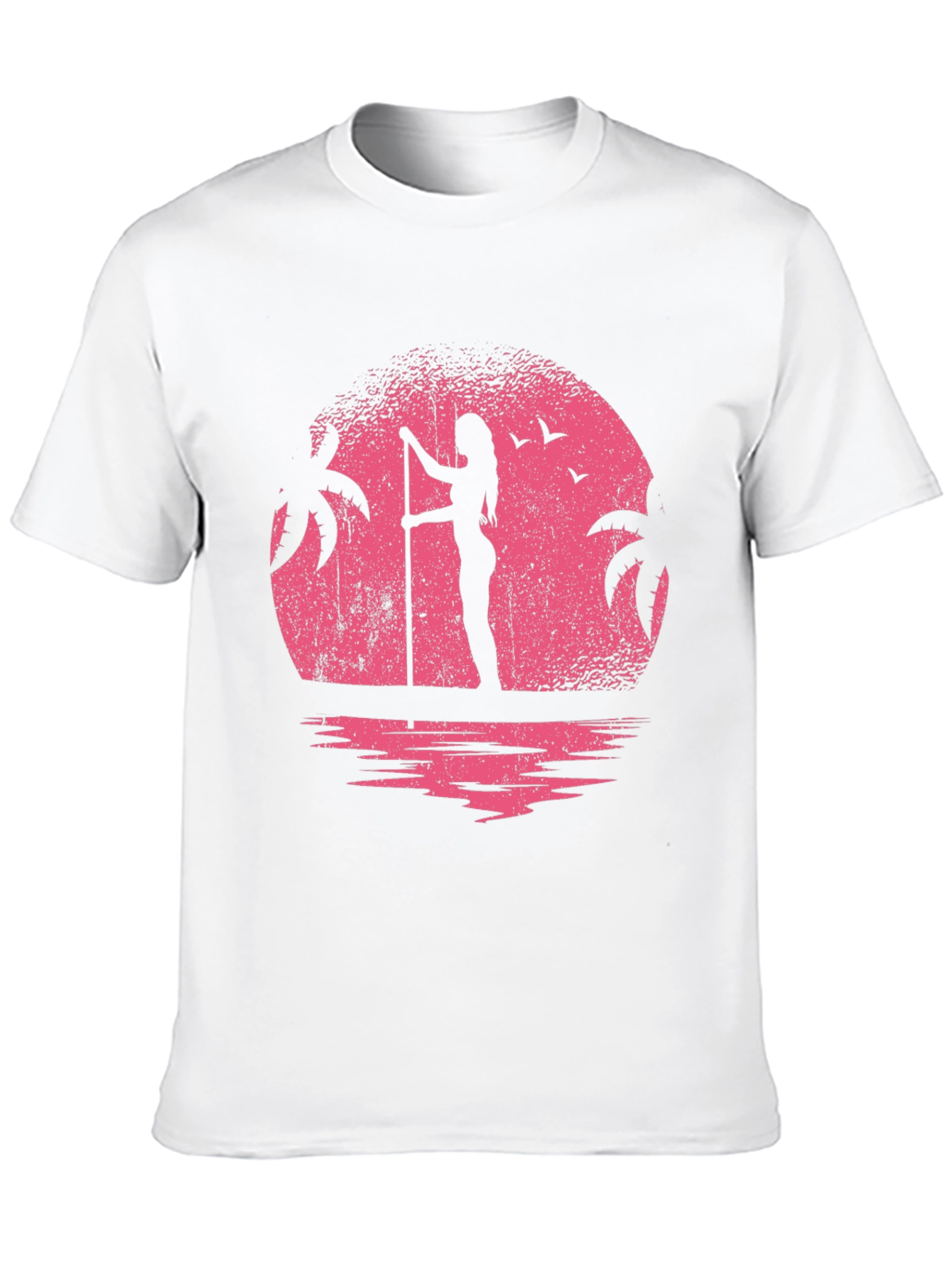 Sunset Paddleboard T-Shirt - Black Graphic Tee