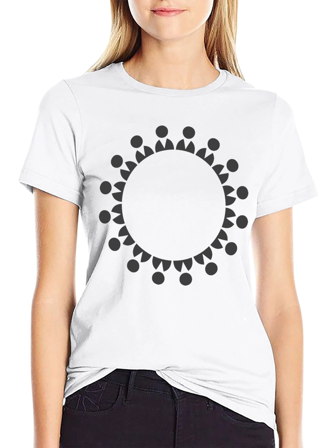 Community Circle Graphic Tee - Black Cotton T-Shirt
