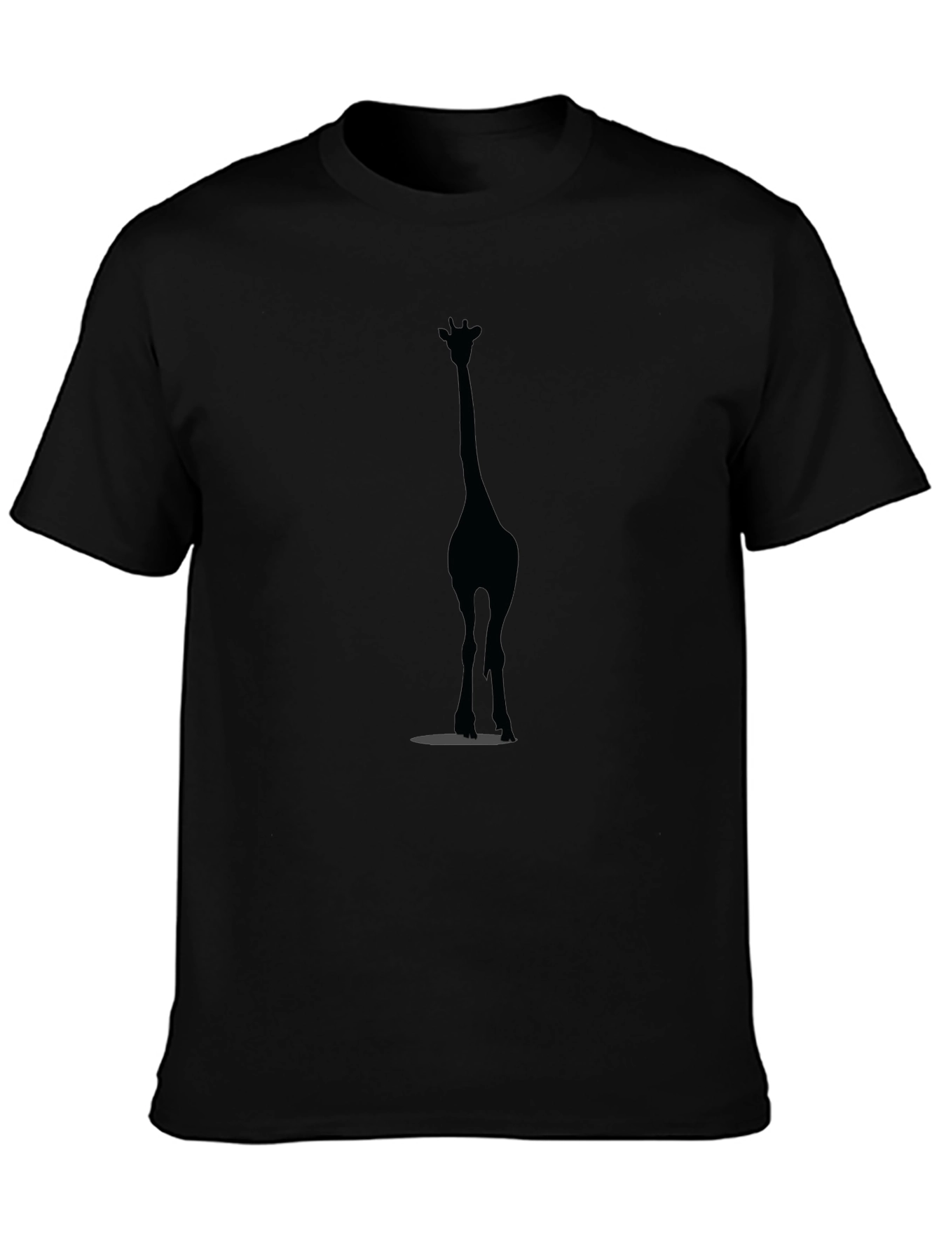 Giraffe Silhouette Black T-Shirt