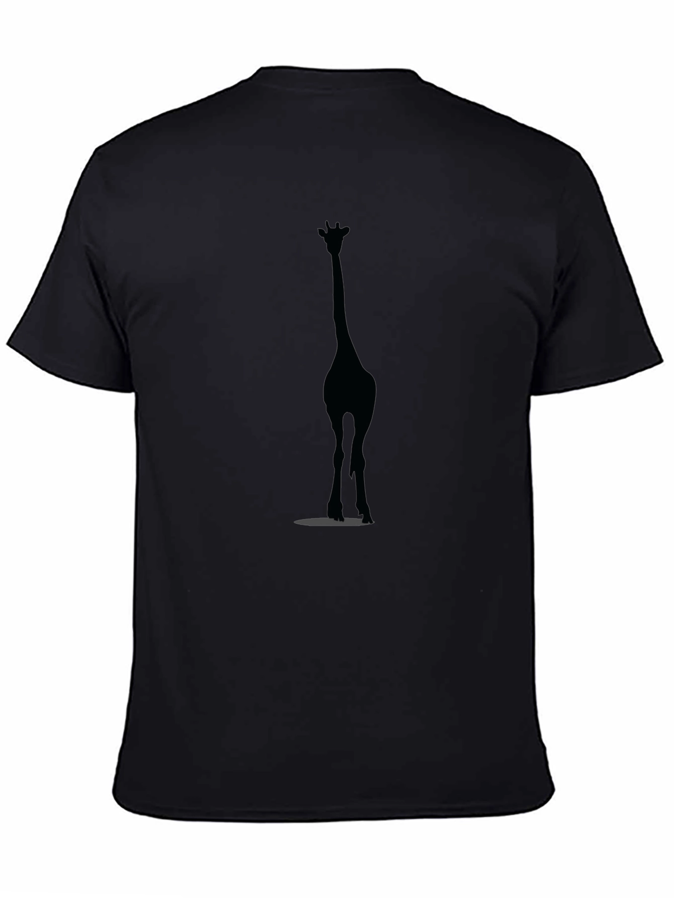 Giraffe Silhouette Black T-Shirt