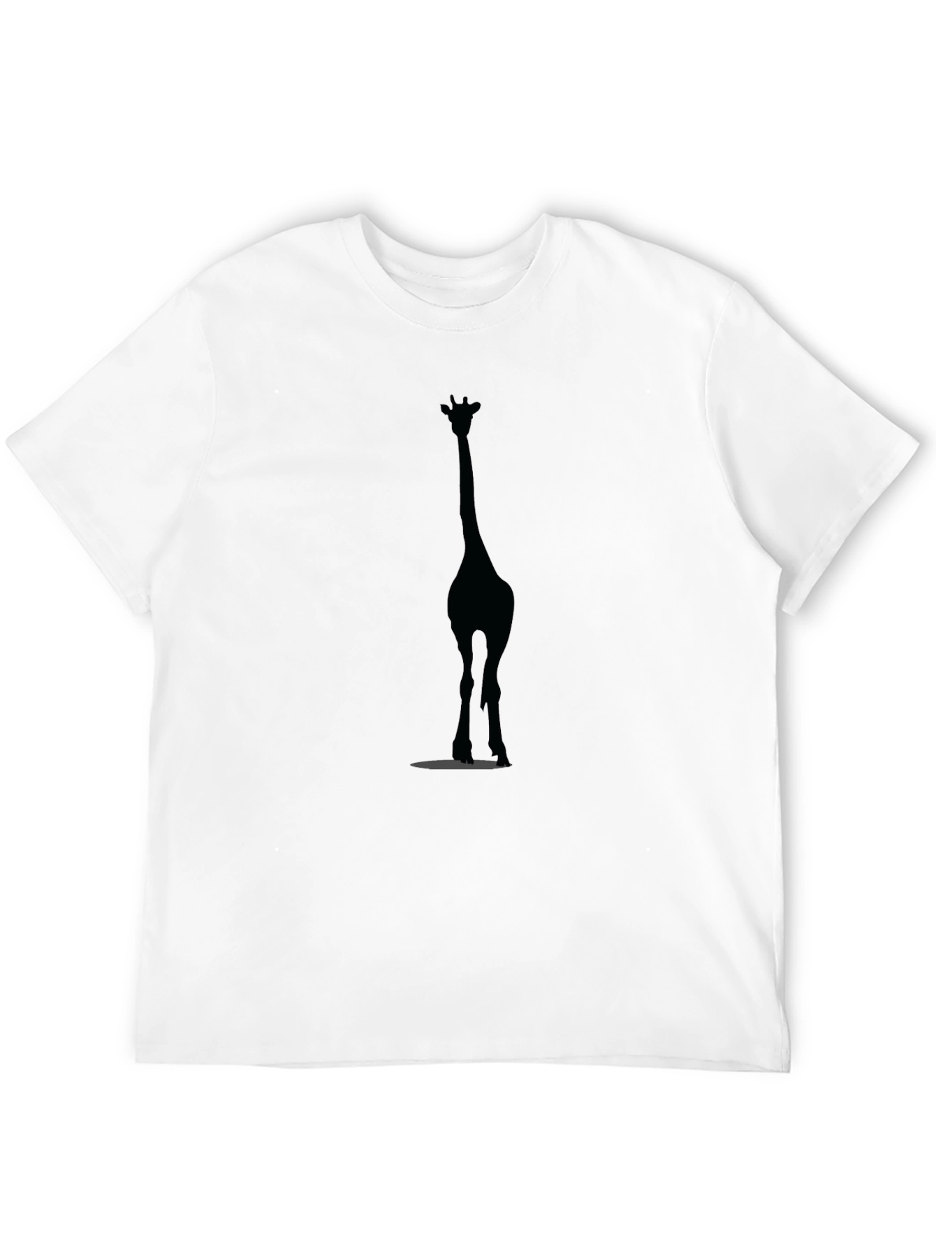 Giraffe Silhouette Black T-Shirt