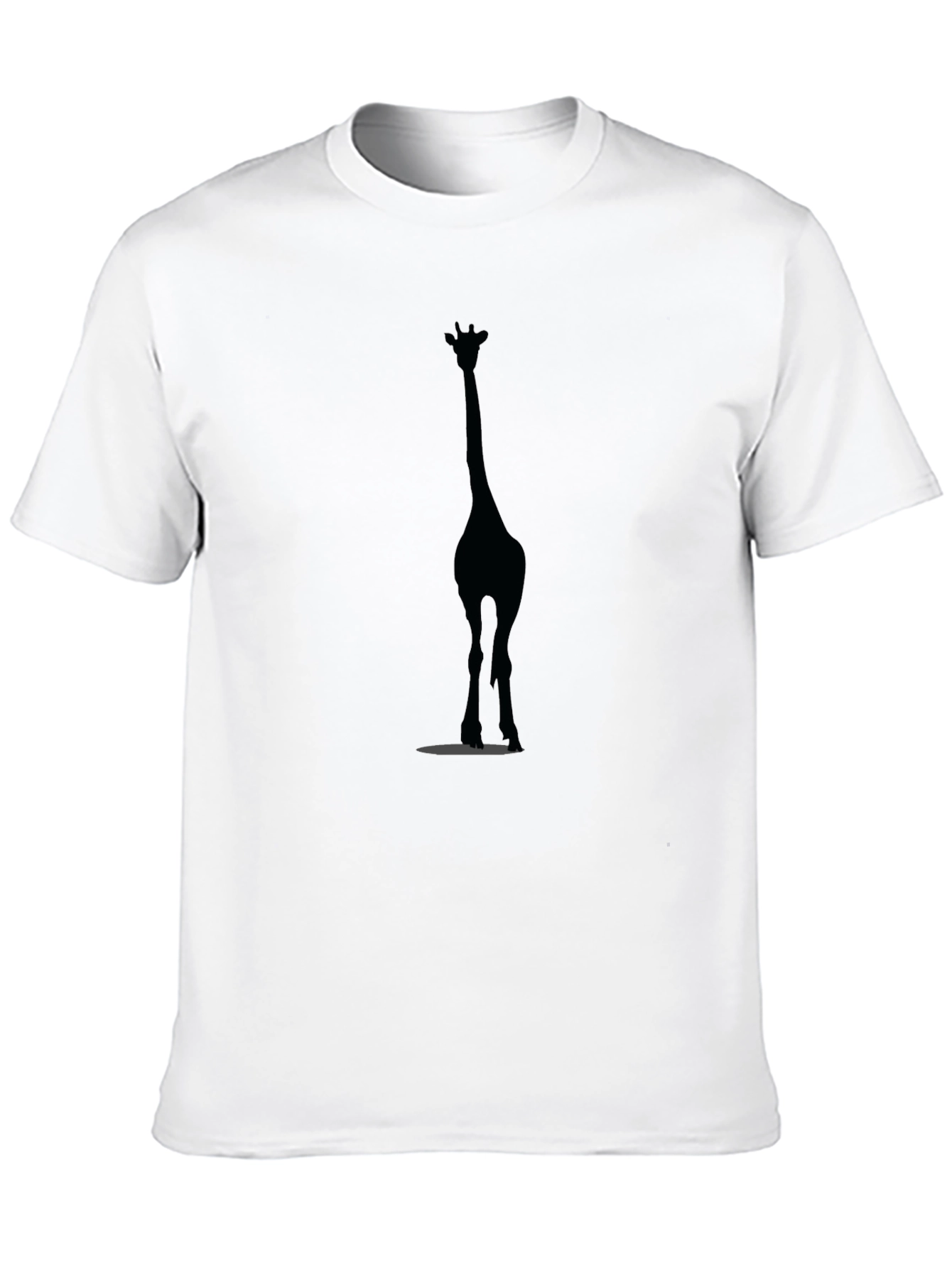 Giraffe Silhouette Black T-Shirt