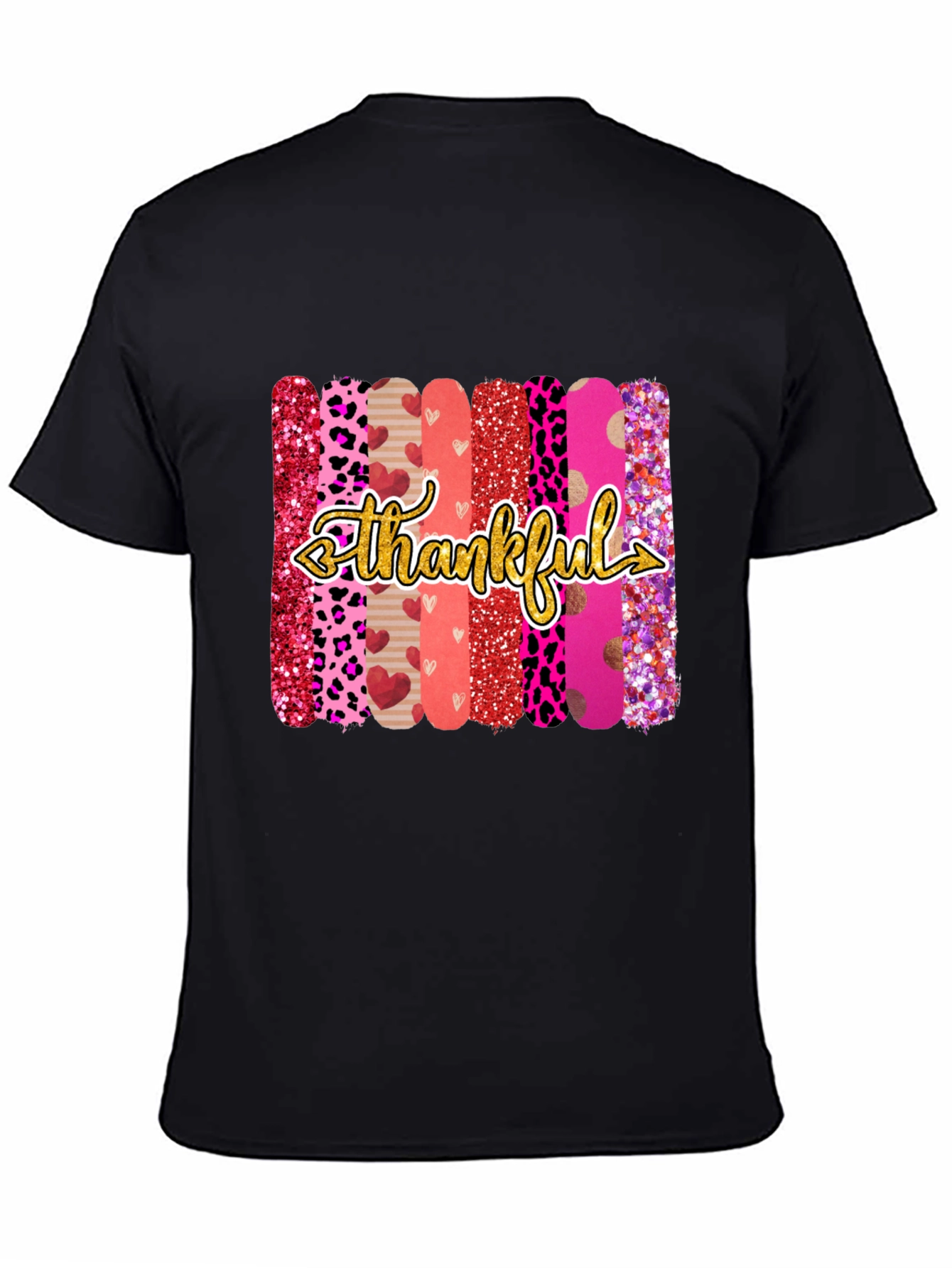 Thankful Graphic Print Crew Neck T-Shirt