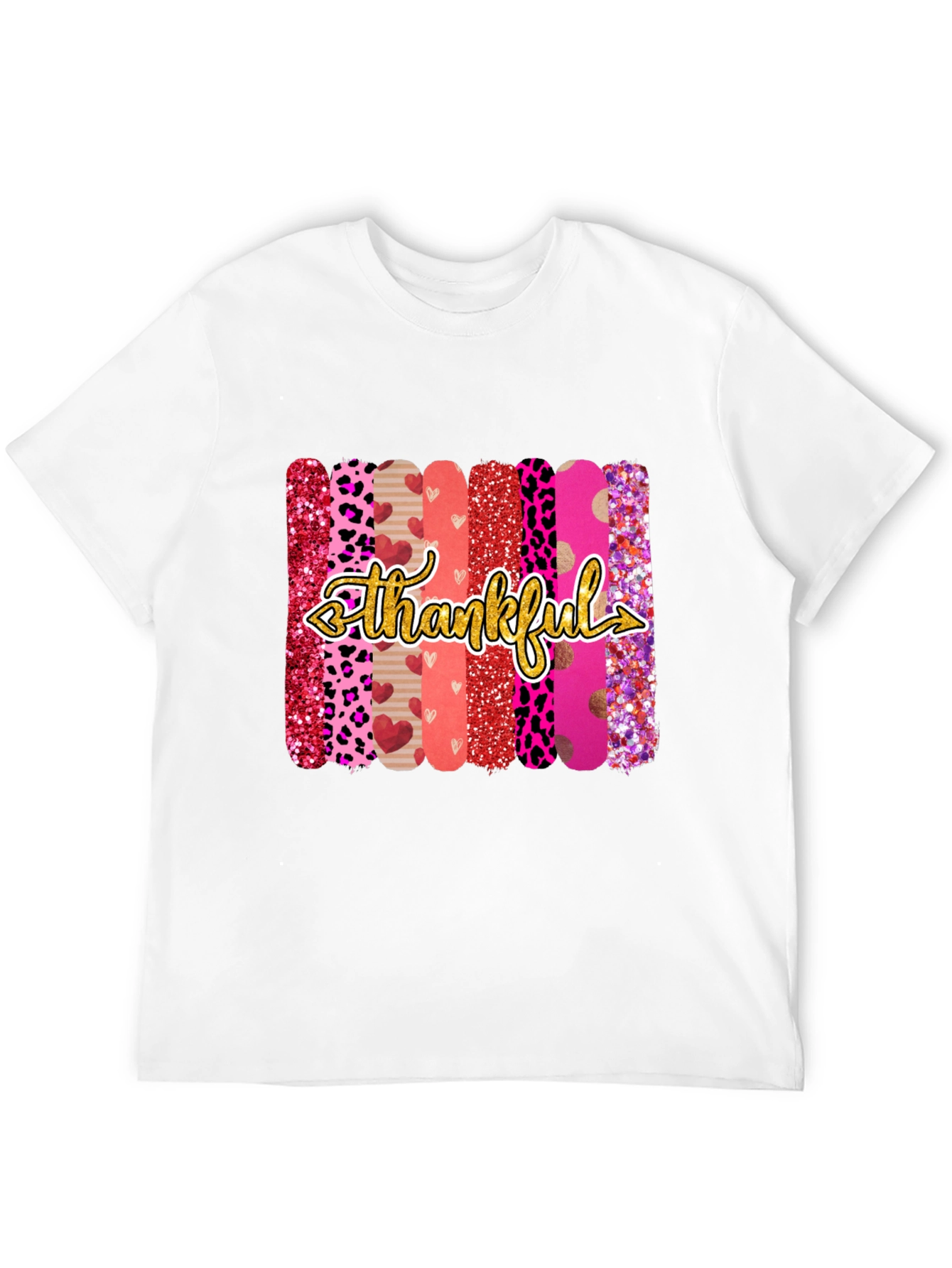 Thankful Graphic Print Crew Neck T-Shirt