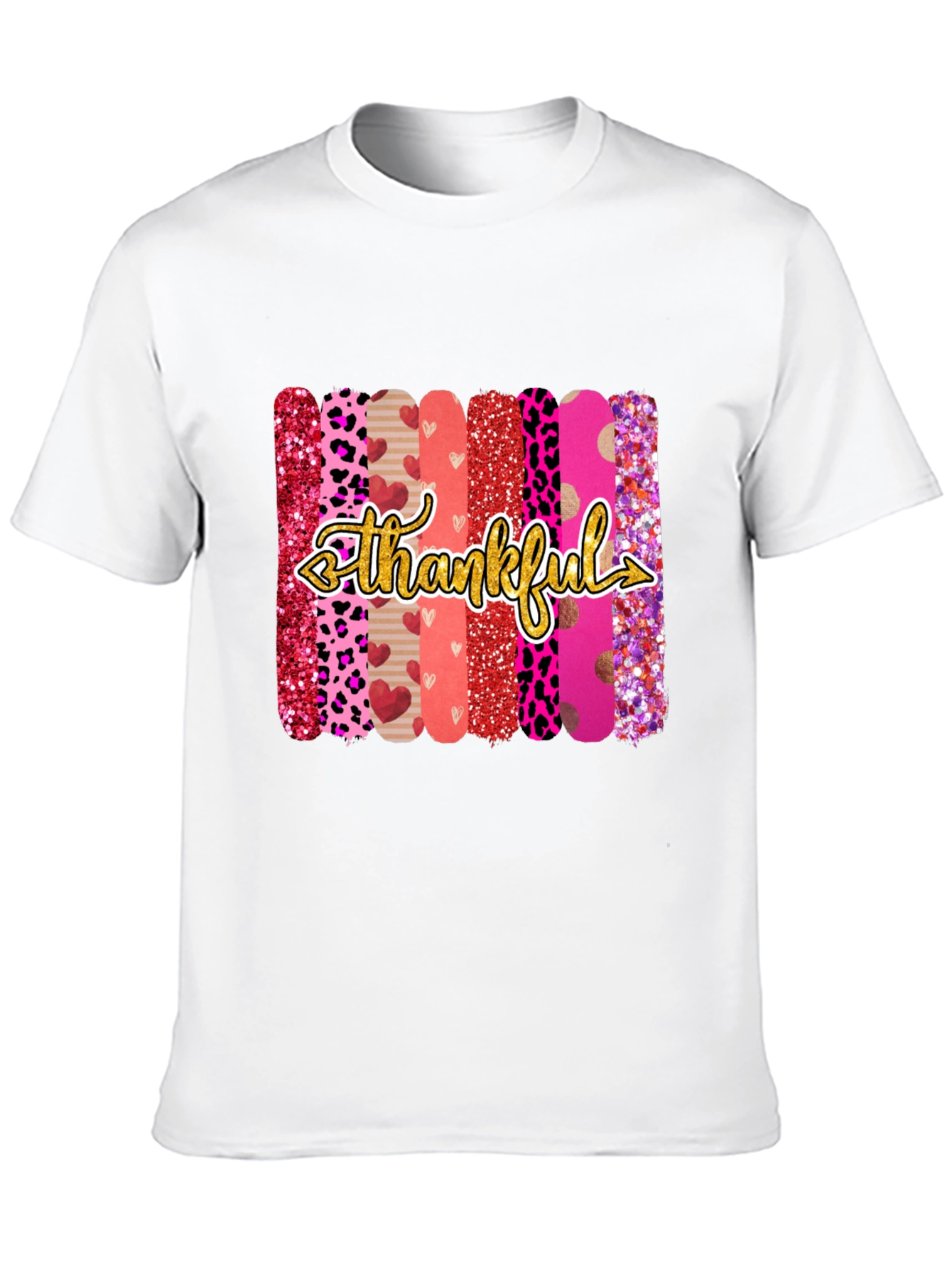 Thankful Graphic Print Crew Neck T-Shirt