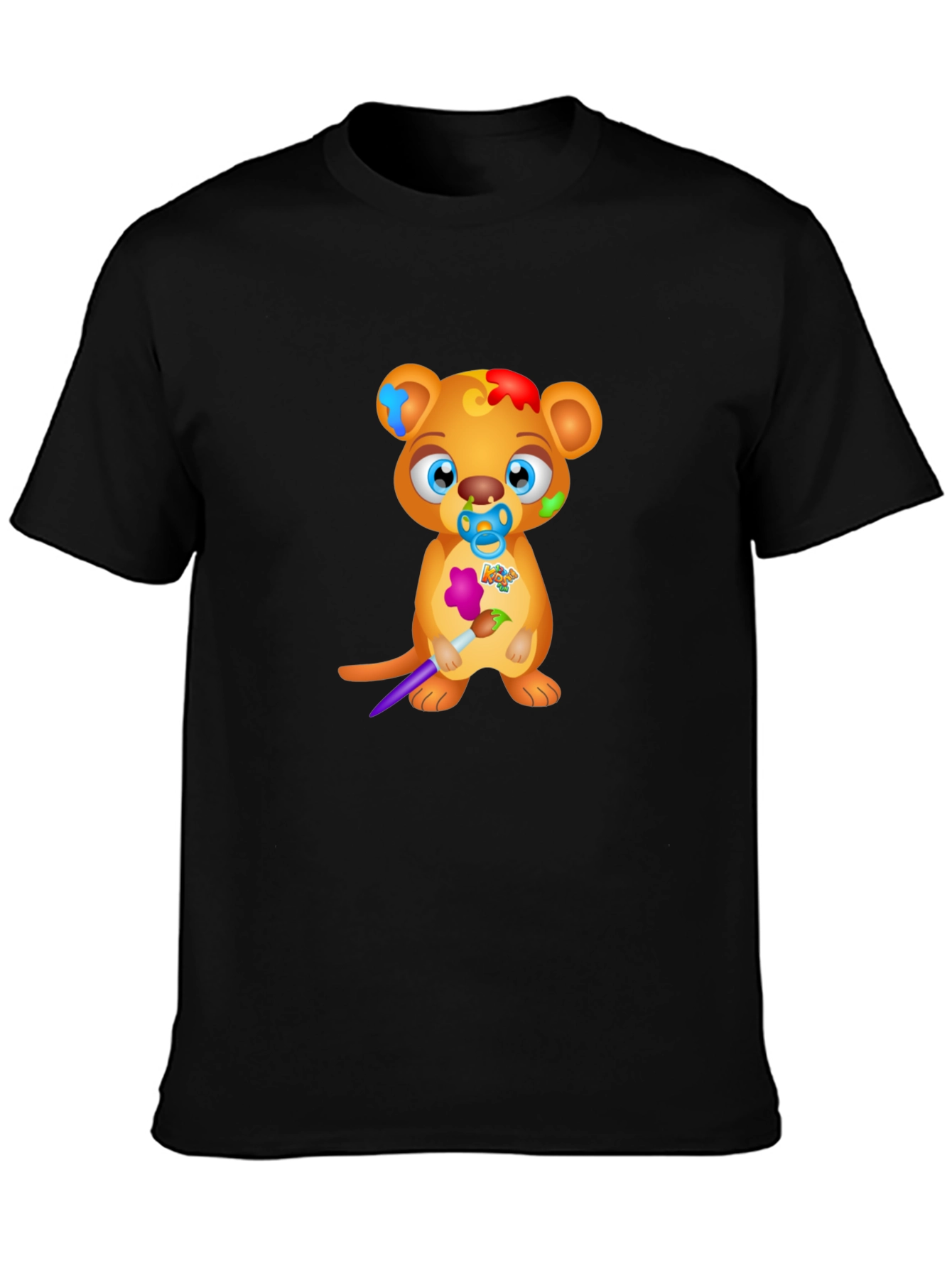 Cartoon Bear Artist Graphic Tee