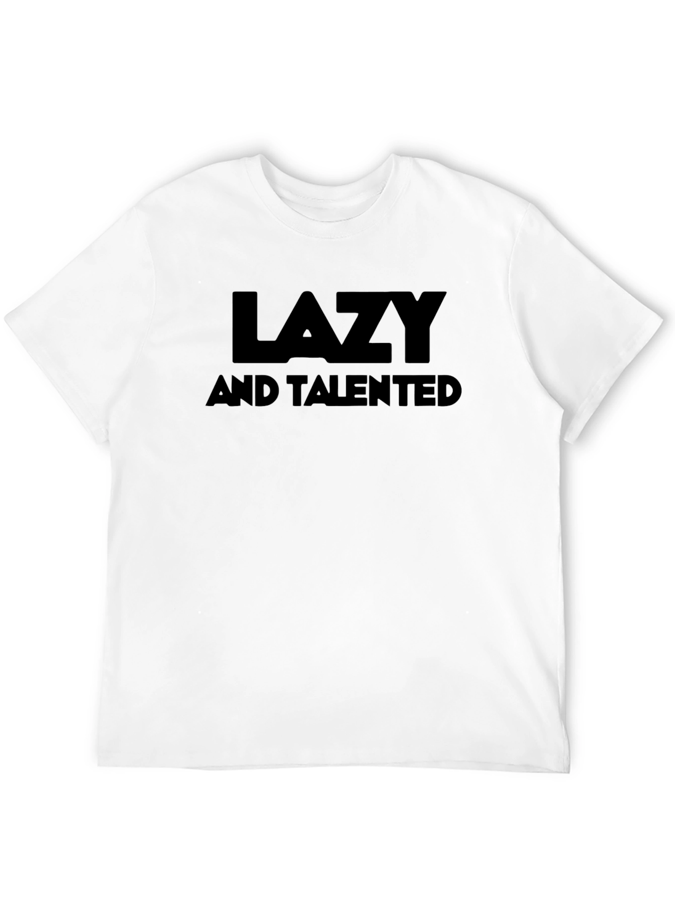 Lazy and Talented Graphic Tee - Black Casual T-Shirt