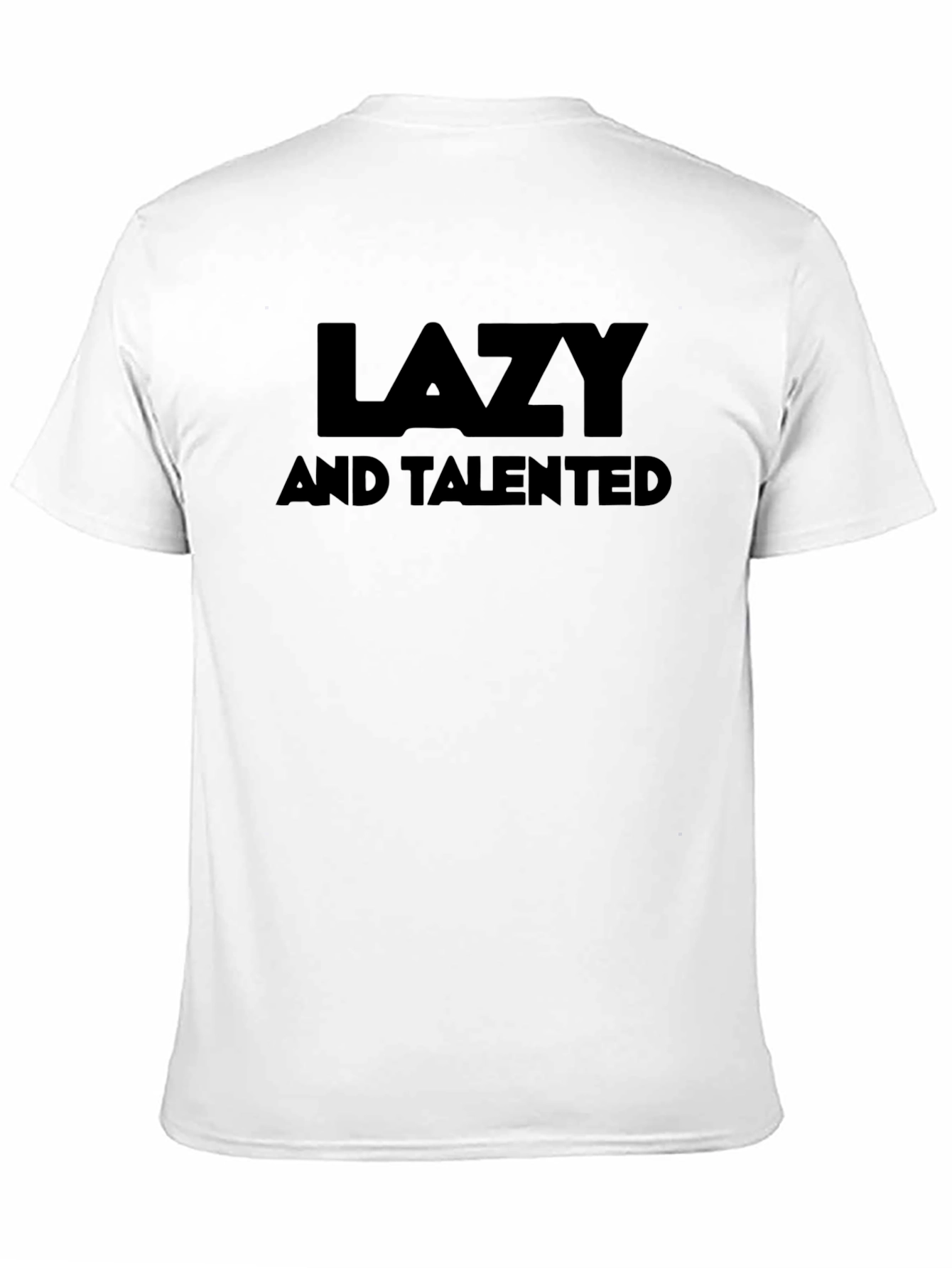 Lazy and Talented Graphic Tee - Black Casual T-Shirt