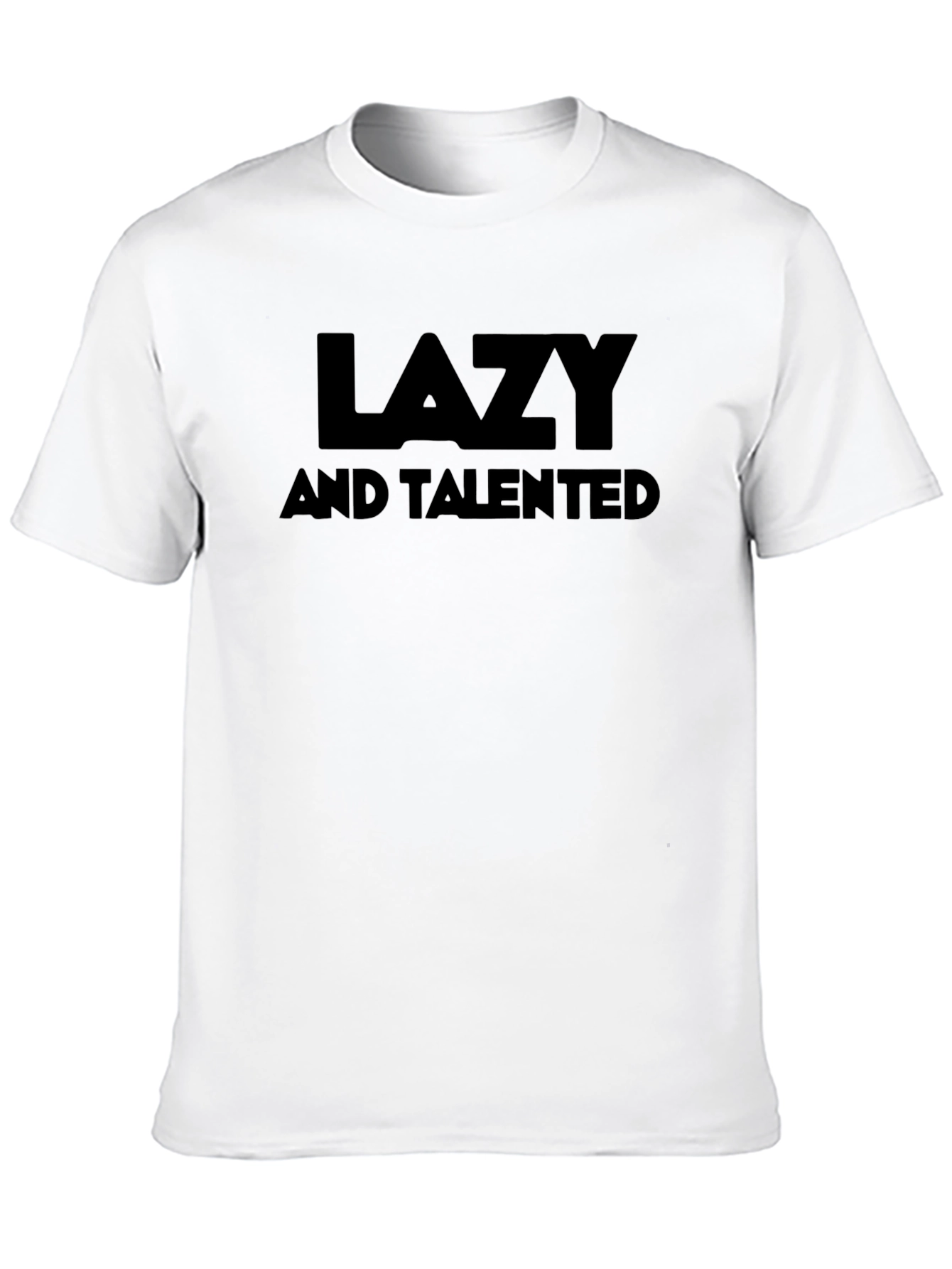 Lazy and Talented Graphic Tee - Black Casual T-Shirt