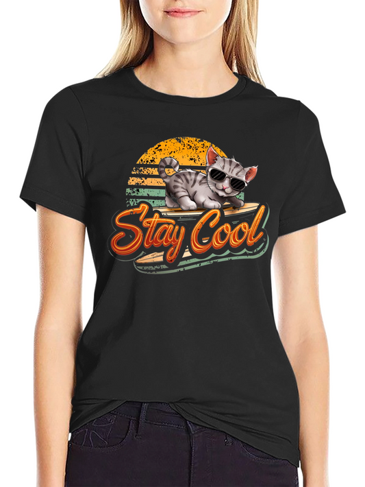 Cool Cat T-Shirt - Stay Cool Design