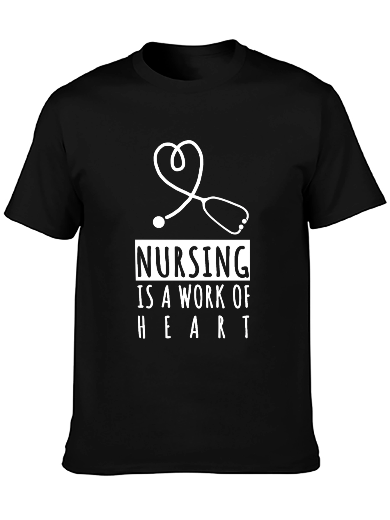 Nursing is a Work of Heart Graphic T-Shirt