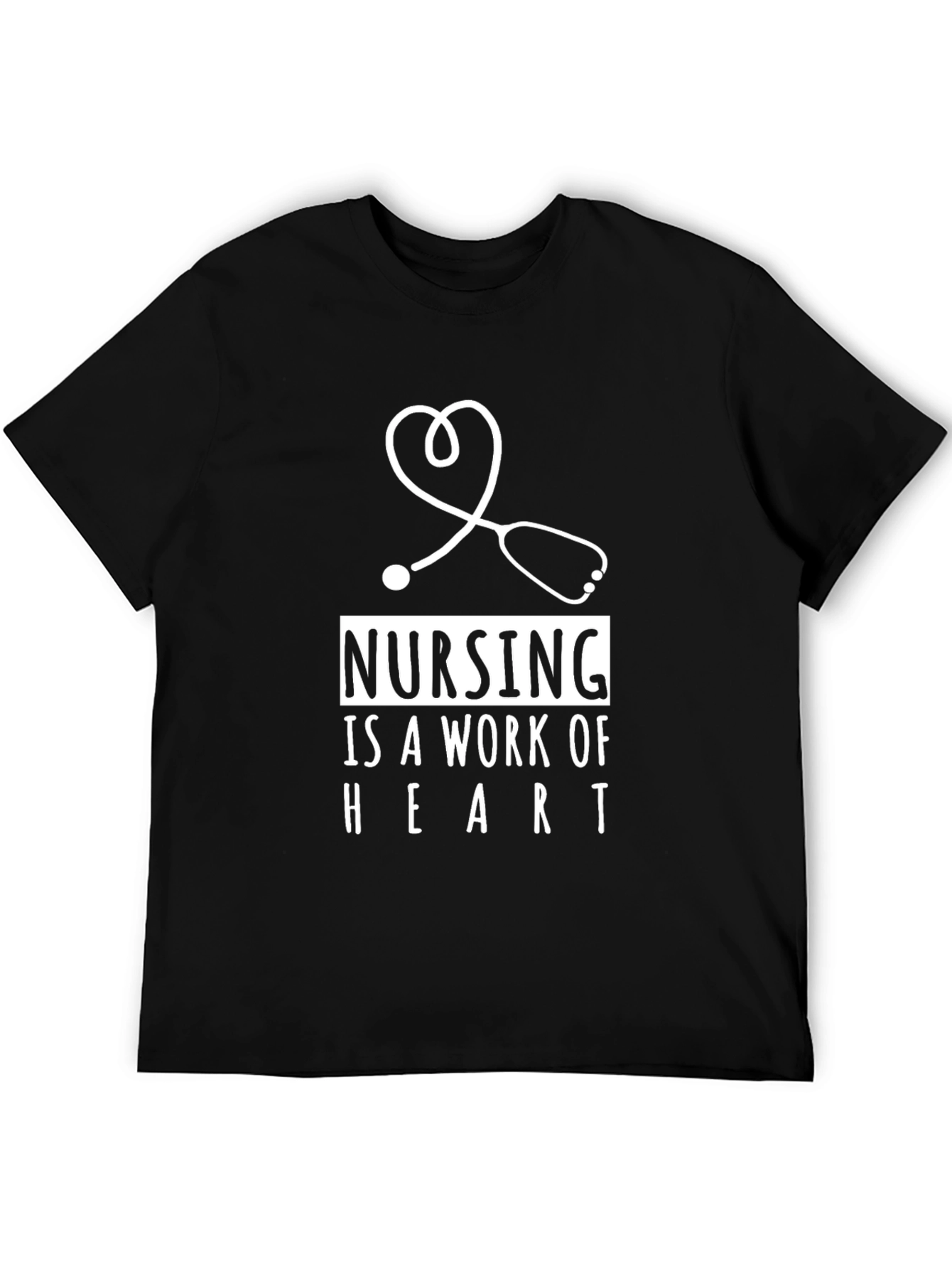 Nursing is a Work of Heart Graphic T-Shirt