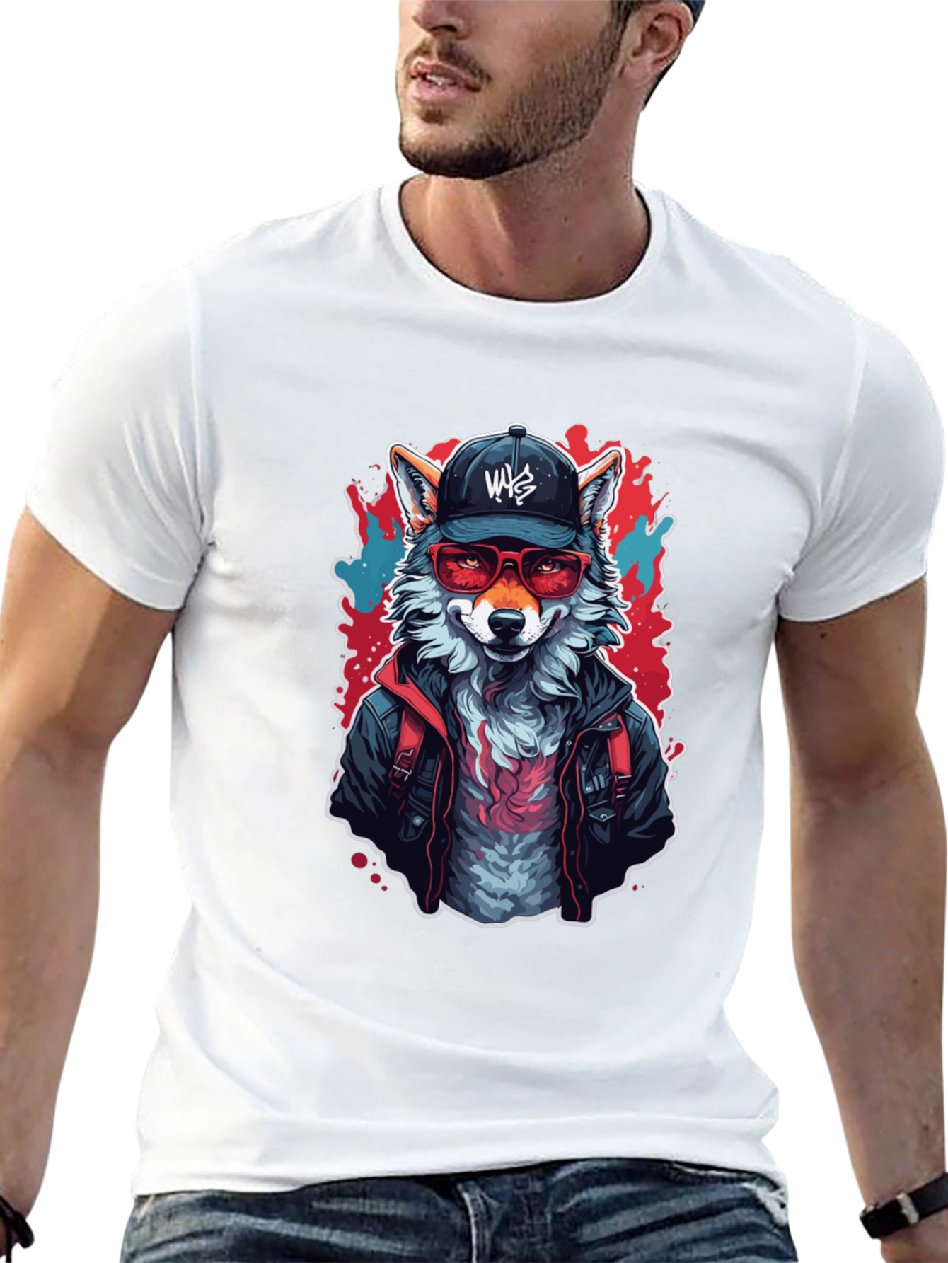 Urban Fox Graphic Tee - Cool Animal Design