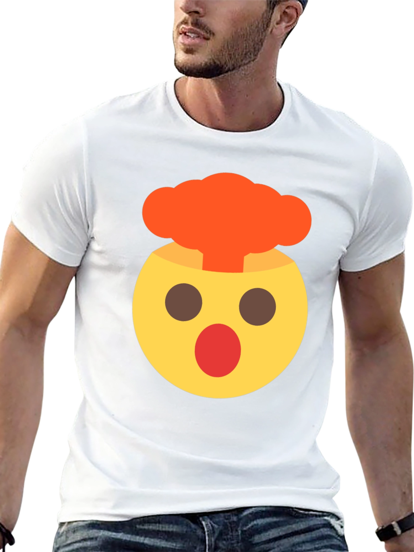 Emoji Mind Explosion Black T-Shirt