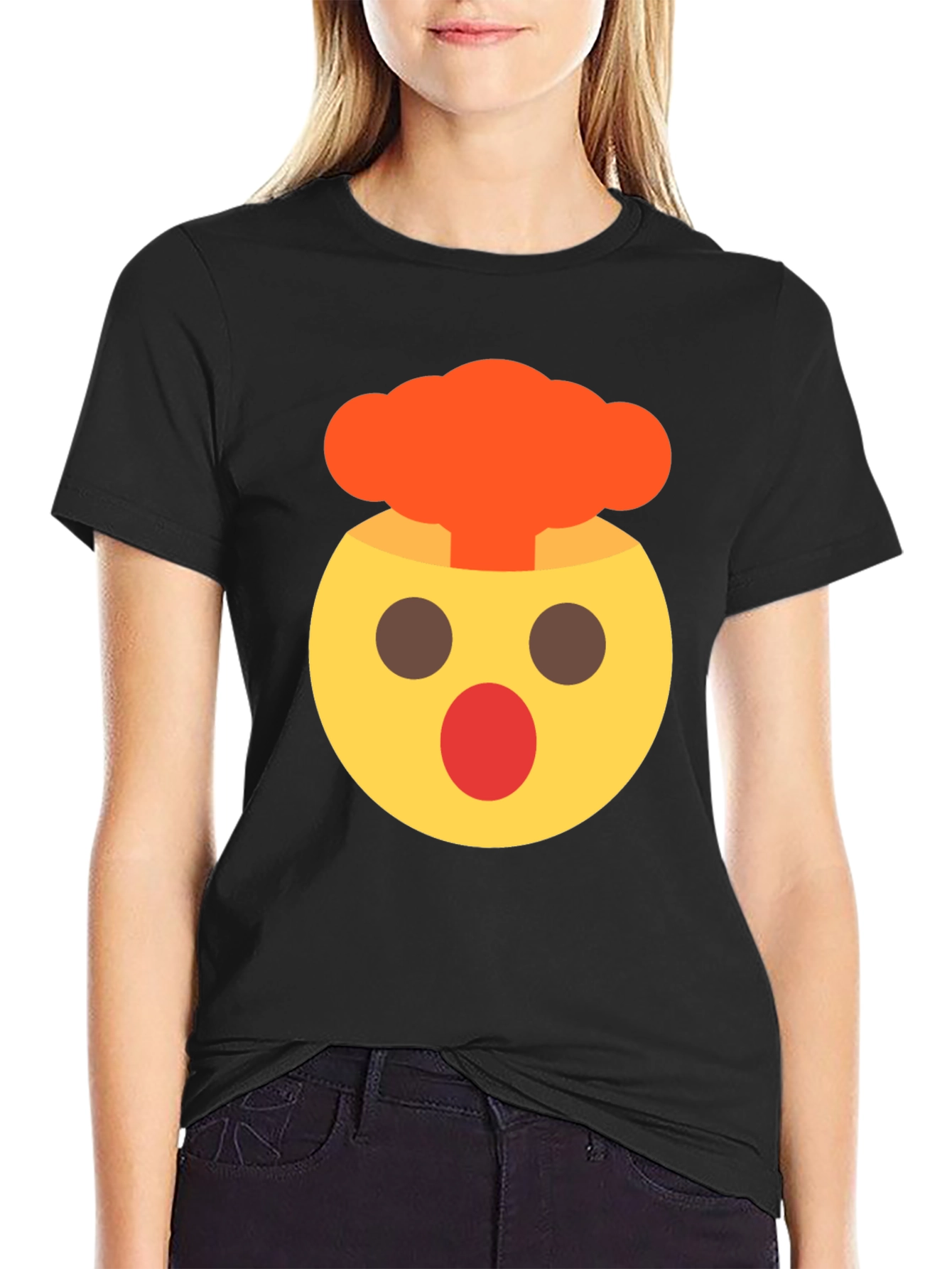 Emoji Mind Explosion Black T-Shirt