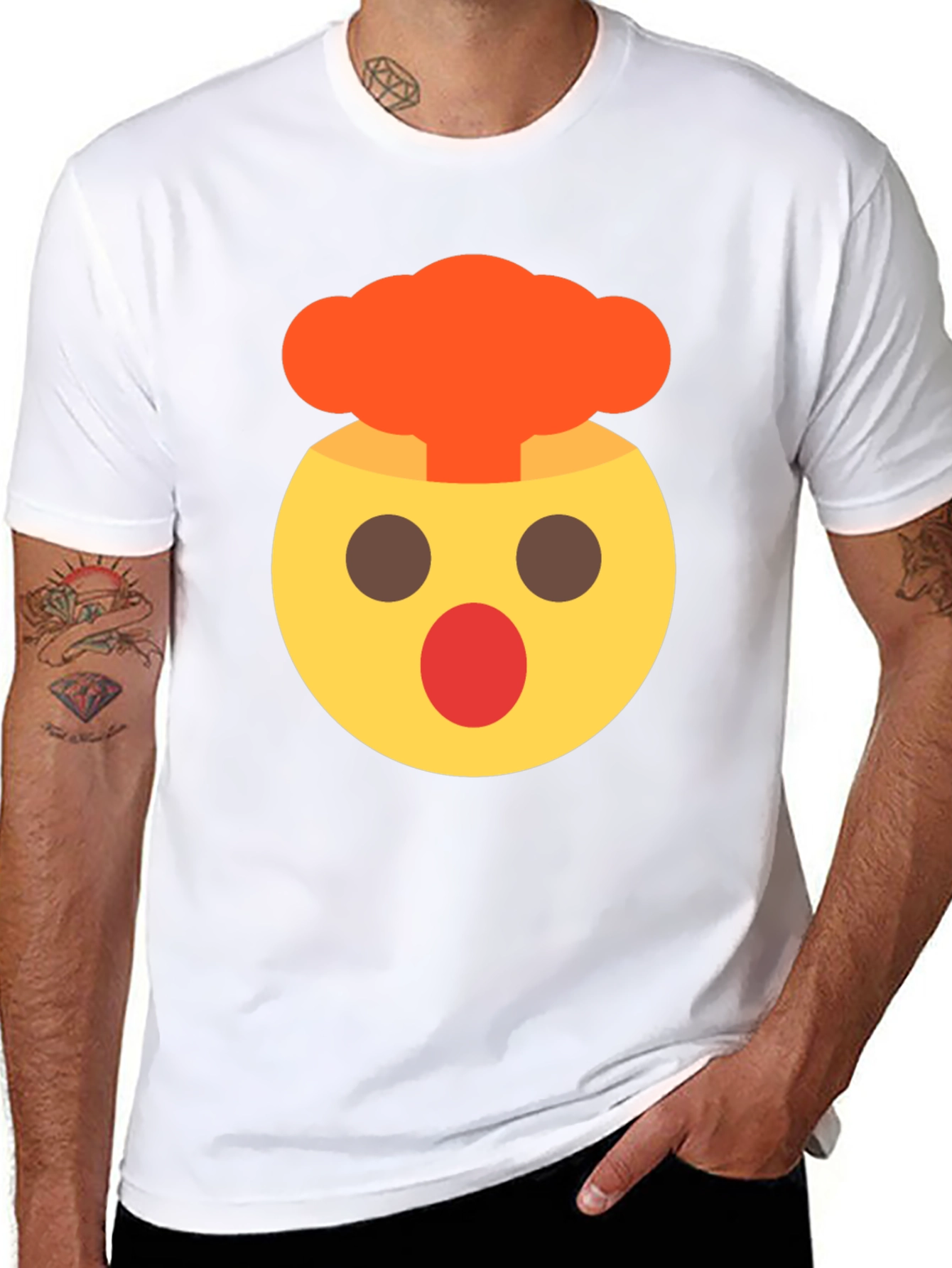 Emoji Mind Explosion Black T-Shirt