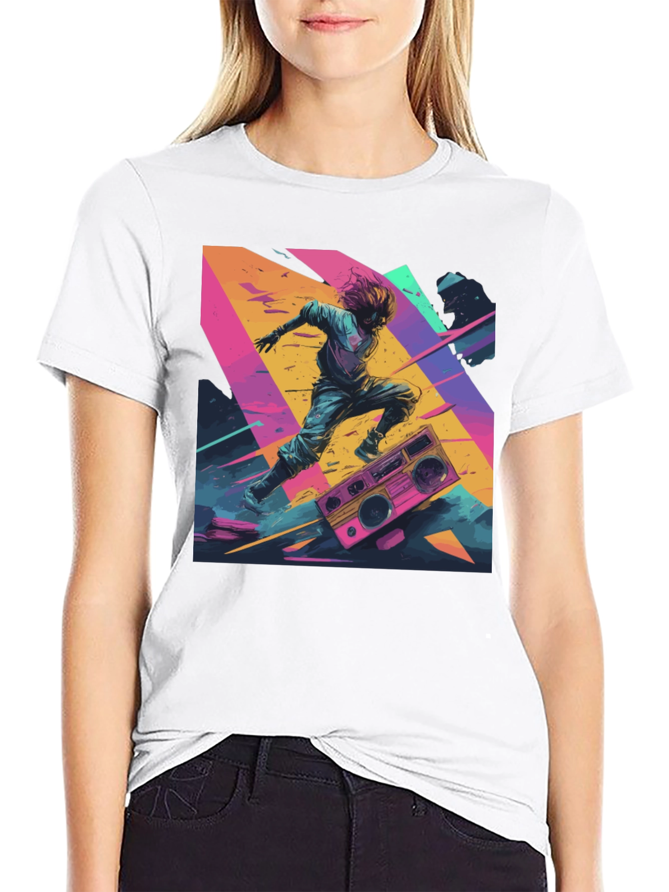 Retro Rave Graphic Tee - 80s Inspired Design