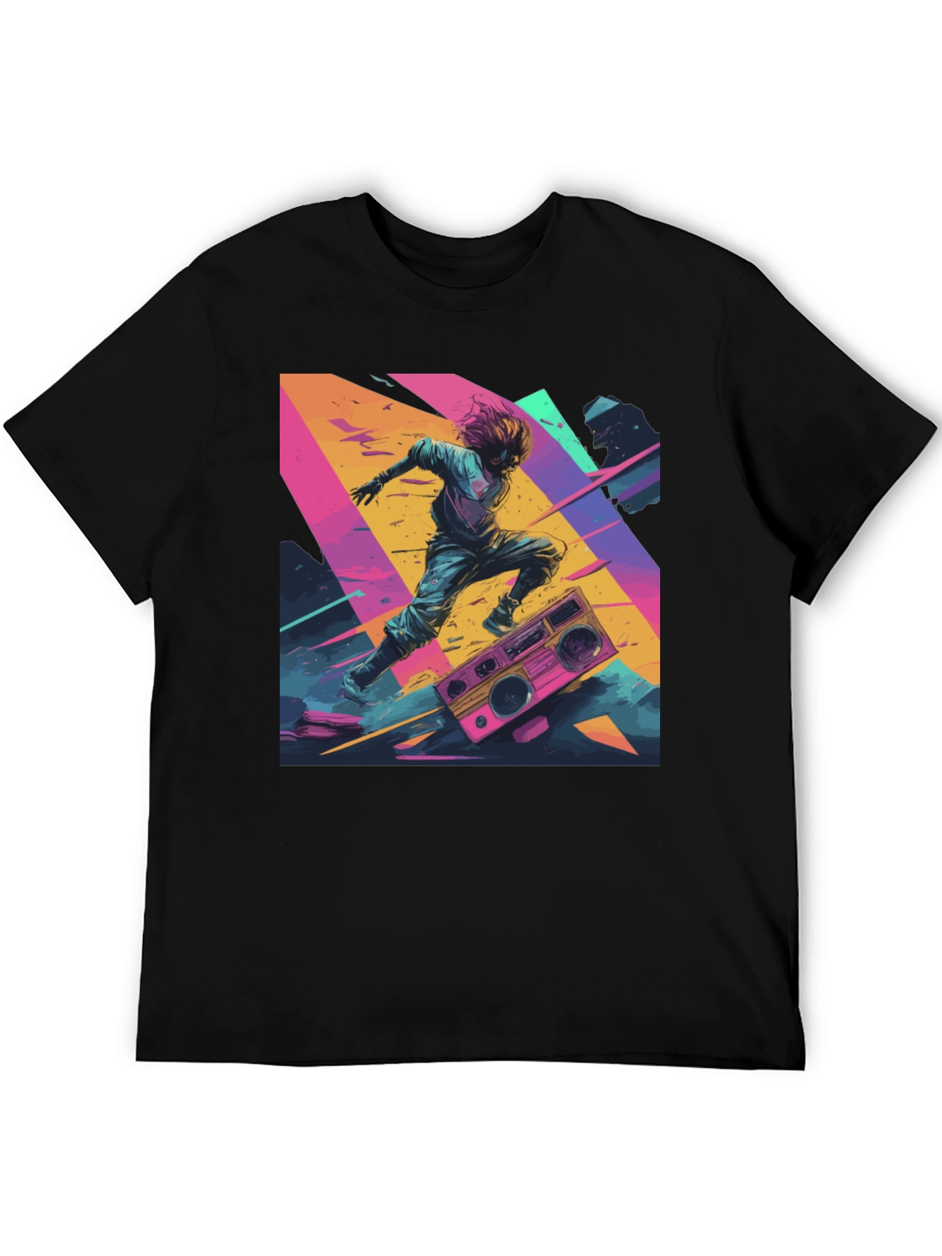 Retro Rave Graphic Tee - 80s Inspired Design