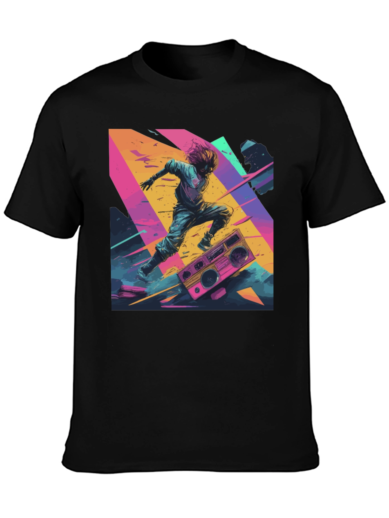 Retro Rave Graphic Tee - 80s Inspired Design