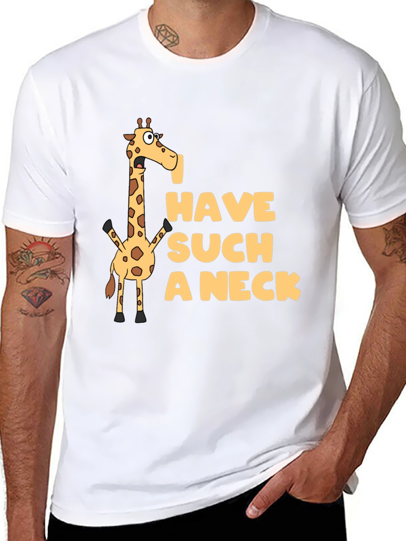 Funny Giraffe Have Such a Neck Graphic Tee