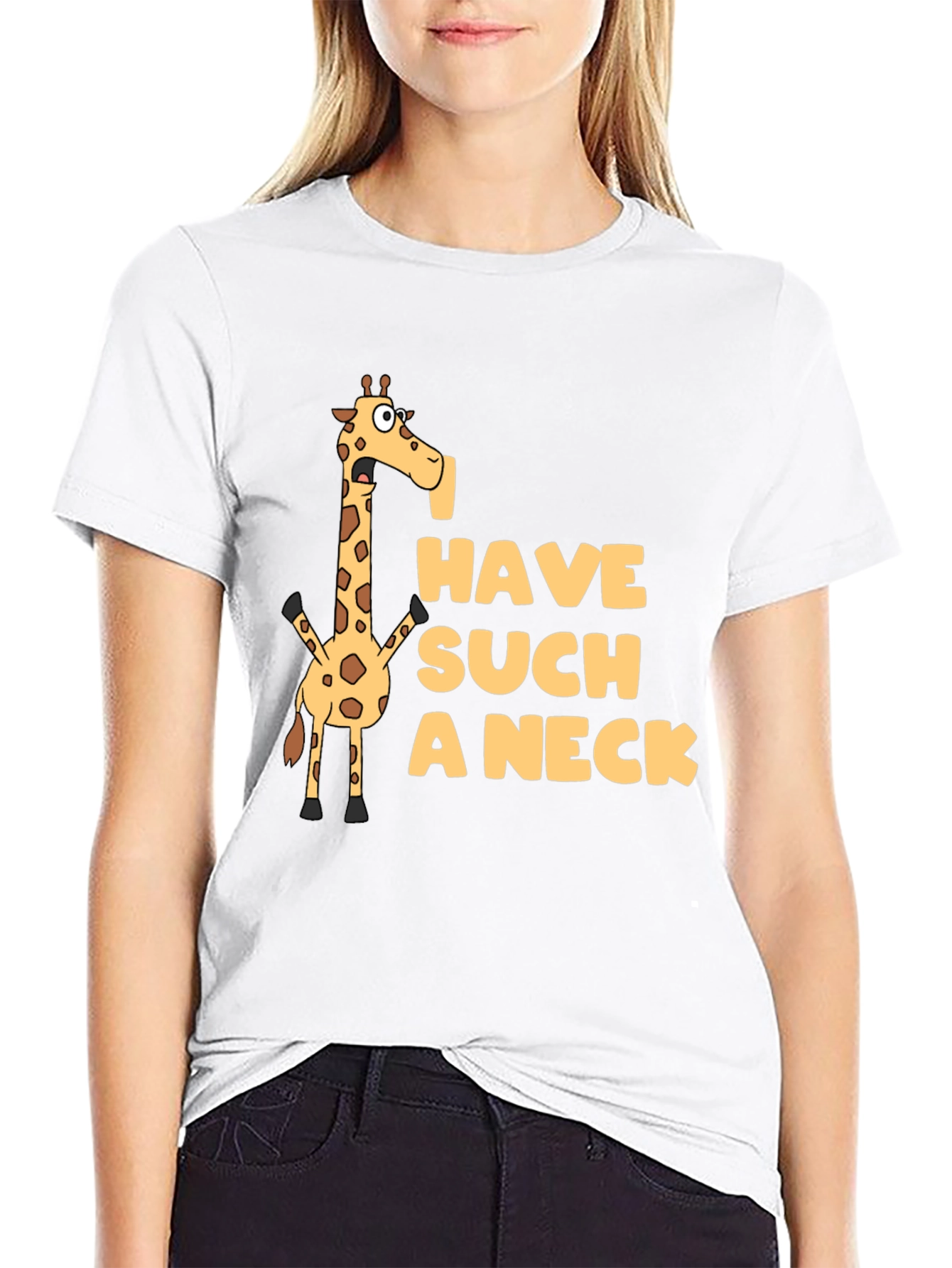Funny Giraffe Have Such a Neck Graphic Tee