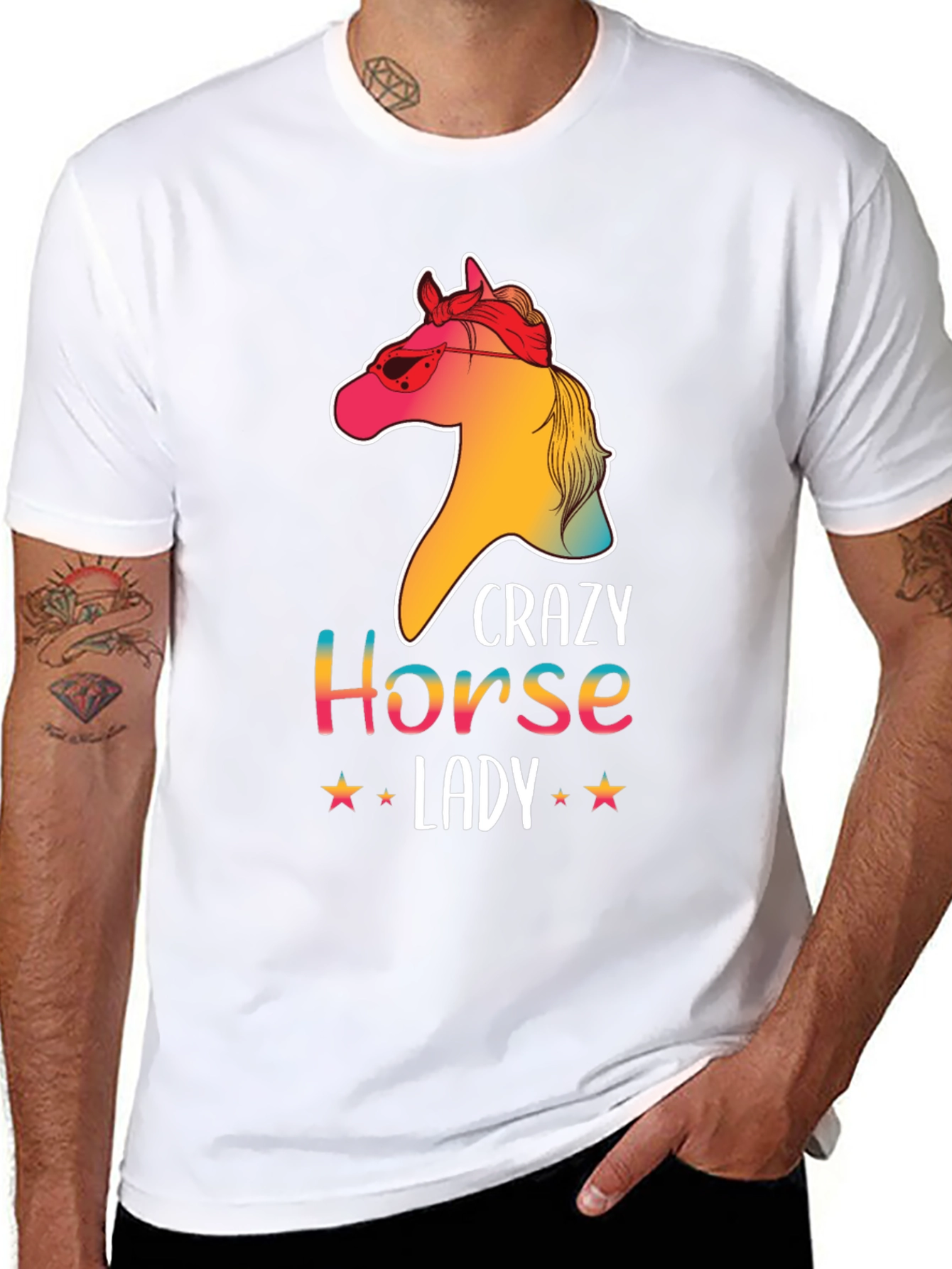 Crazy Horse Lady Graphic T-Shirt - Unisex Tee