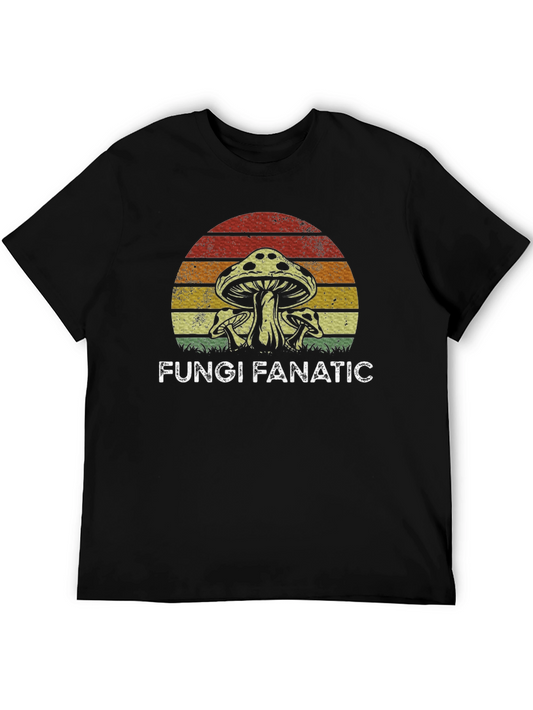 Fungi Fanatic Retro Graphic Tee - Mushroom Lover Shirt
