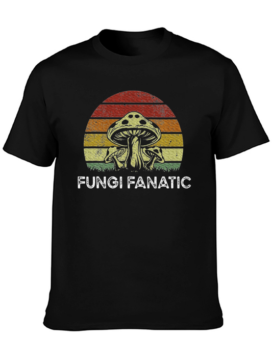 Fungi Fanatic Retro Graphic Tee - Mushroom Lover Shirt