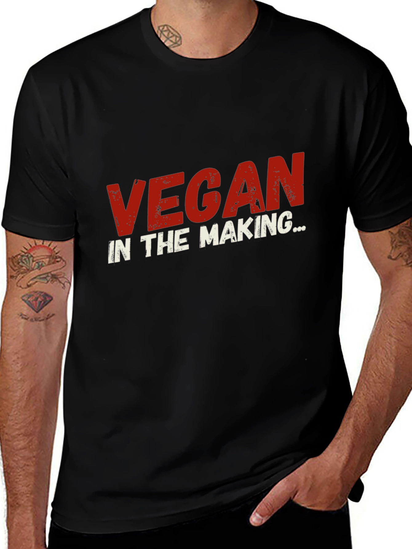 Vegan In The Making Black T-Shirt